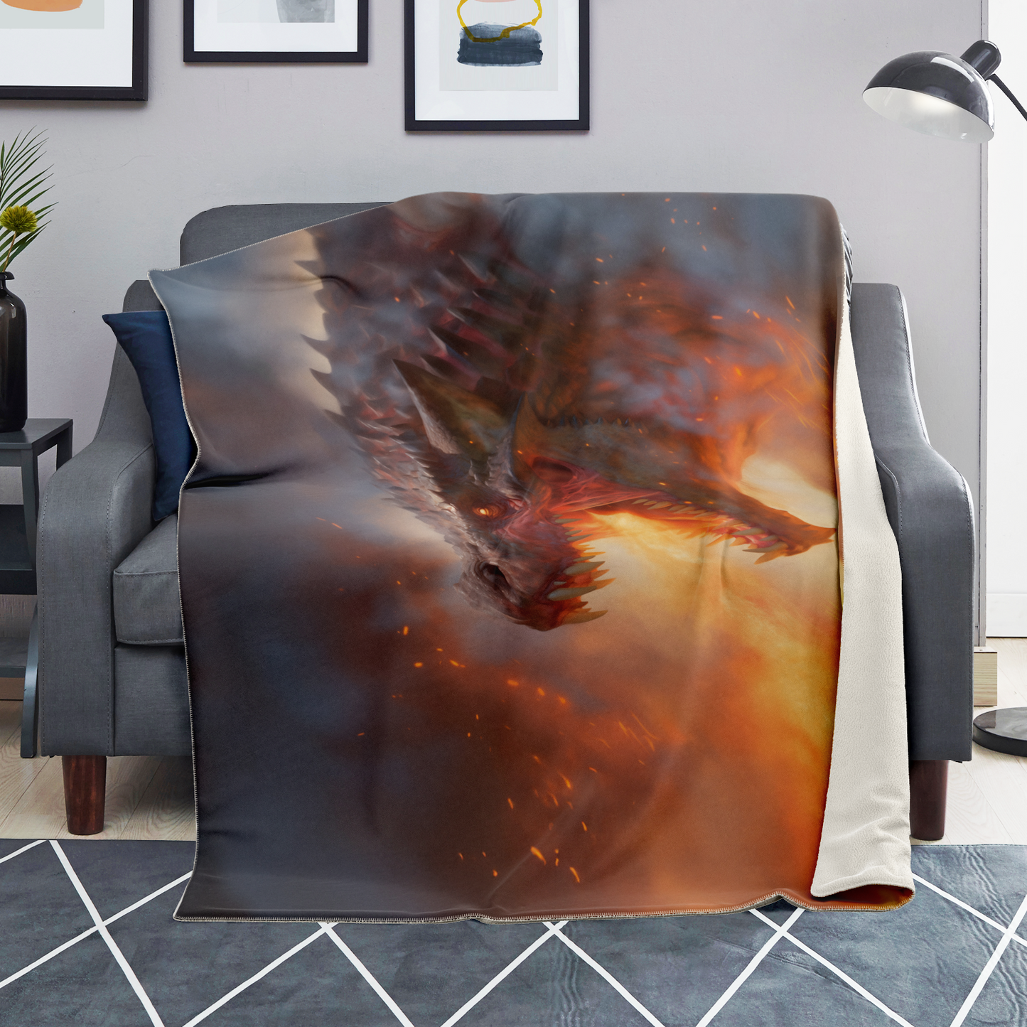 I Am Fire Premium Microfleece Blanket