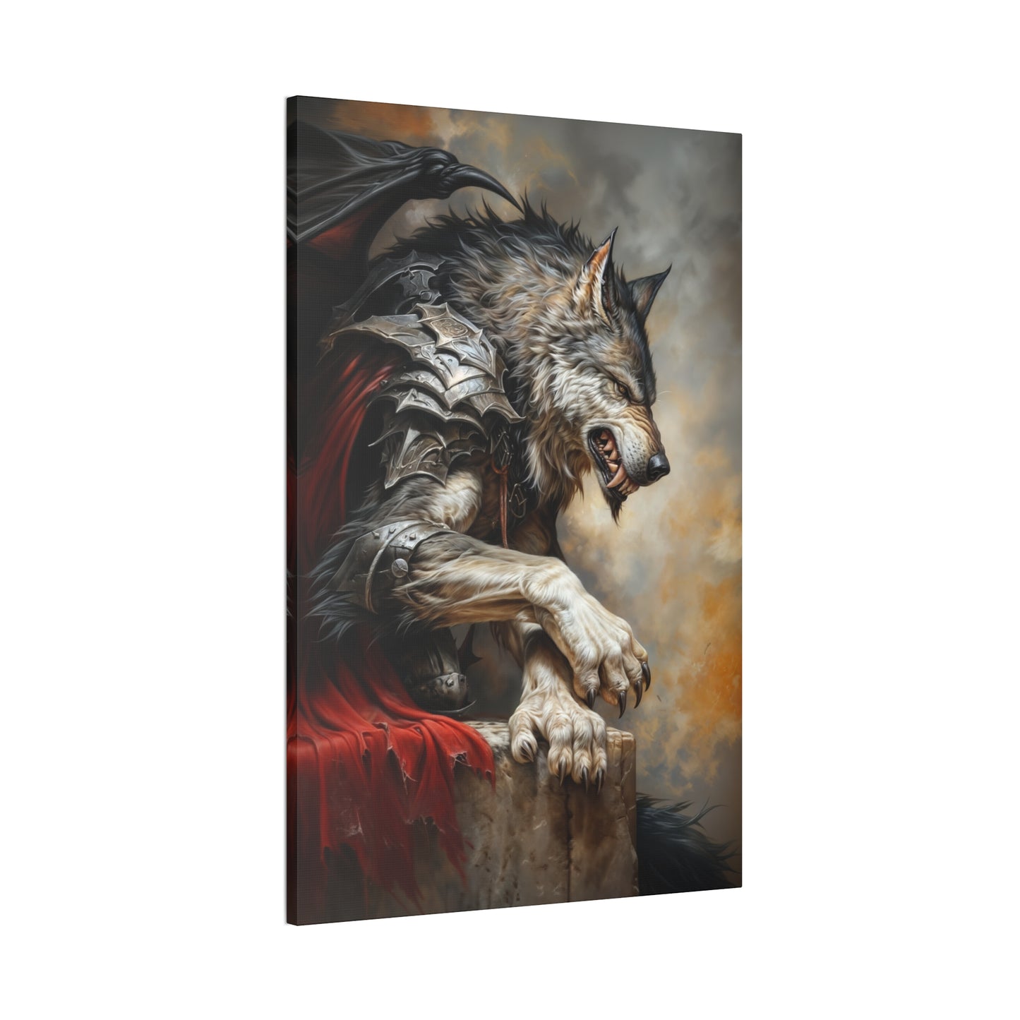 "Dracowolf" Canvas Stretched, 0.75" - Print