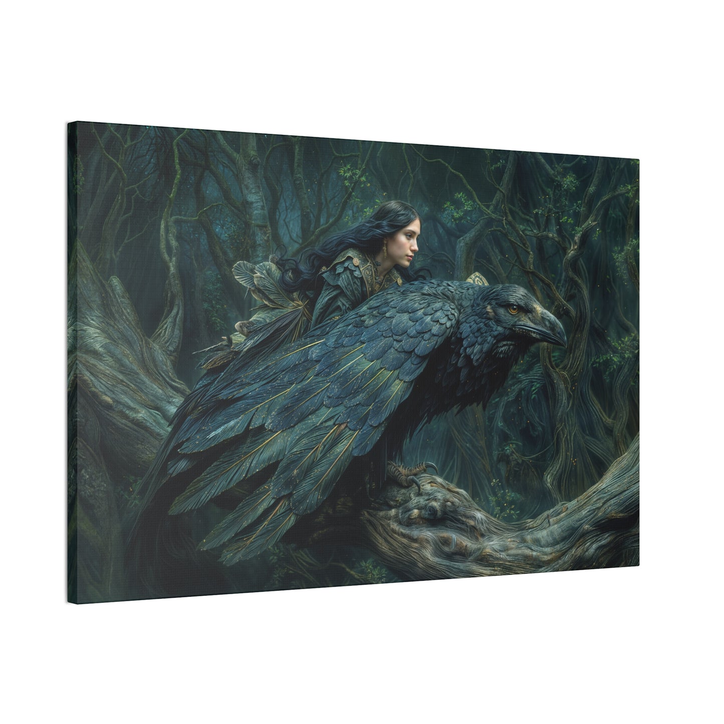 "Lady Of The Crows"  Canvas Stretched, 0.75" - Print