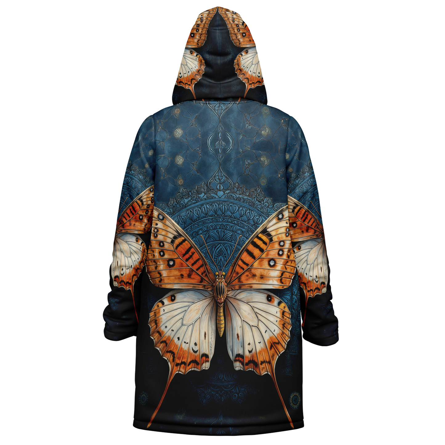 Orange Dipped Stargazer Butterfly Cloak Zipper Cloak