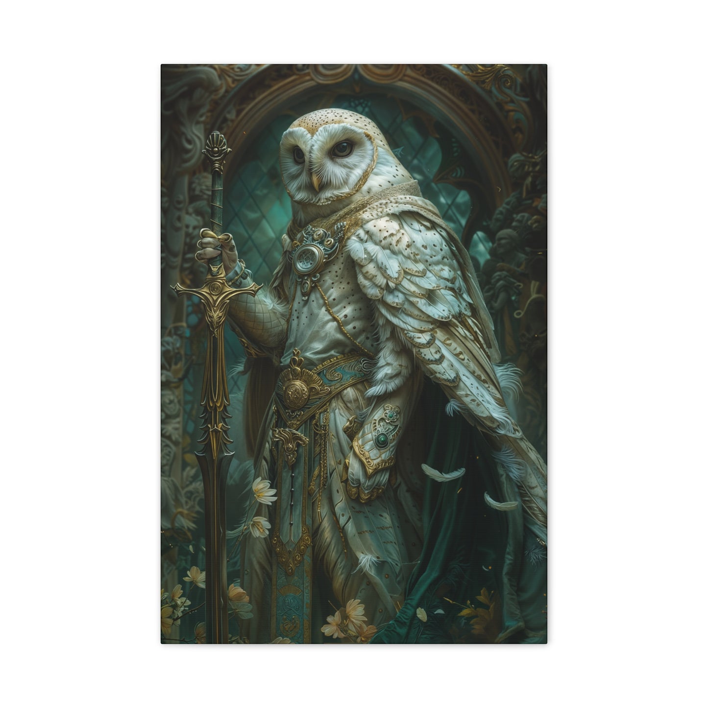 "Whitewing Of The Feathered Dawn" Canvas Stretched, 0.75" - Print