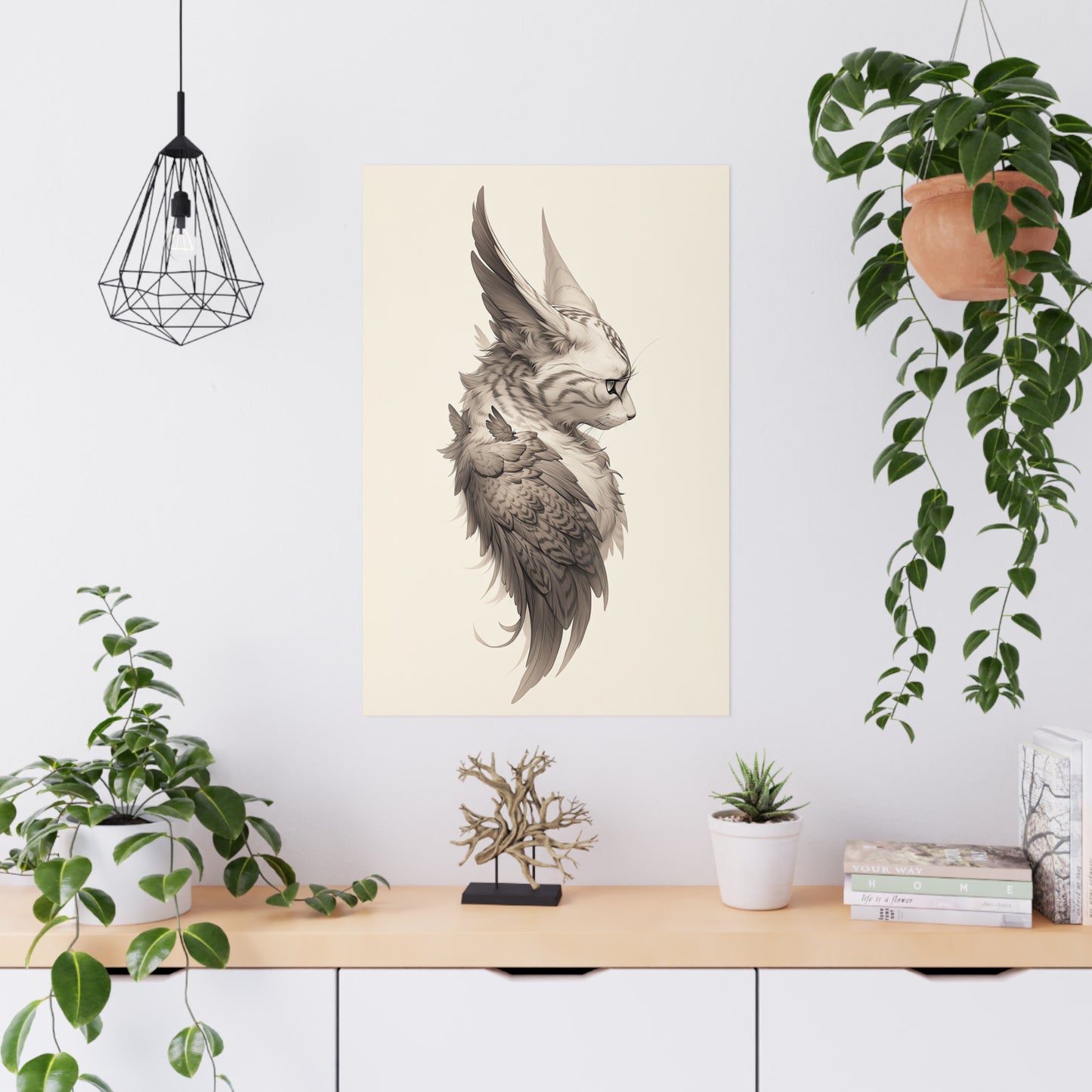 "Wing Eared Cat" Poster - Print