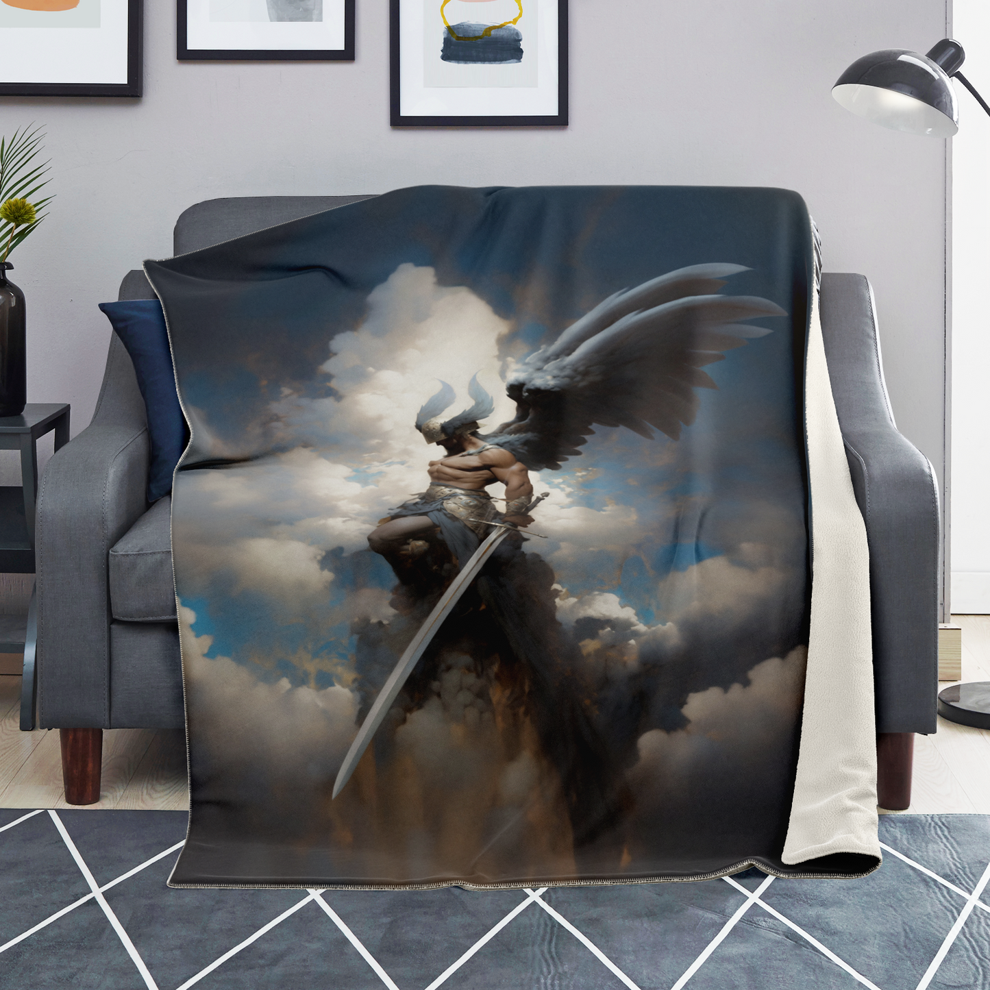 Celestial Judge Premium Microfleece Blanket