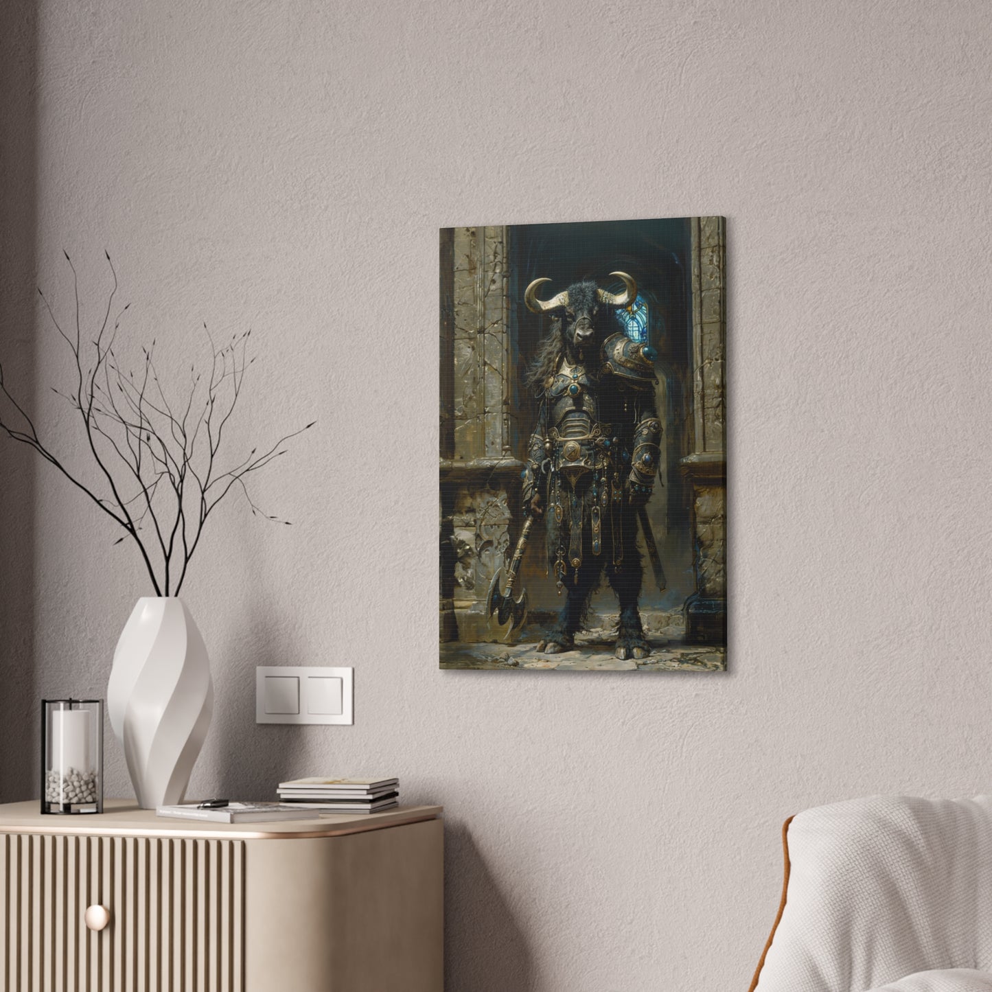 "Minotaur Centurion" Canvas Stretched, 0.75" - Print