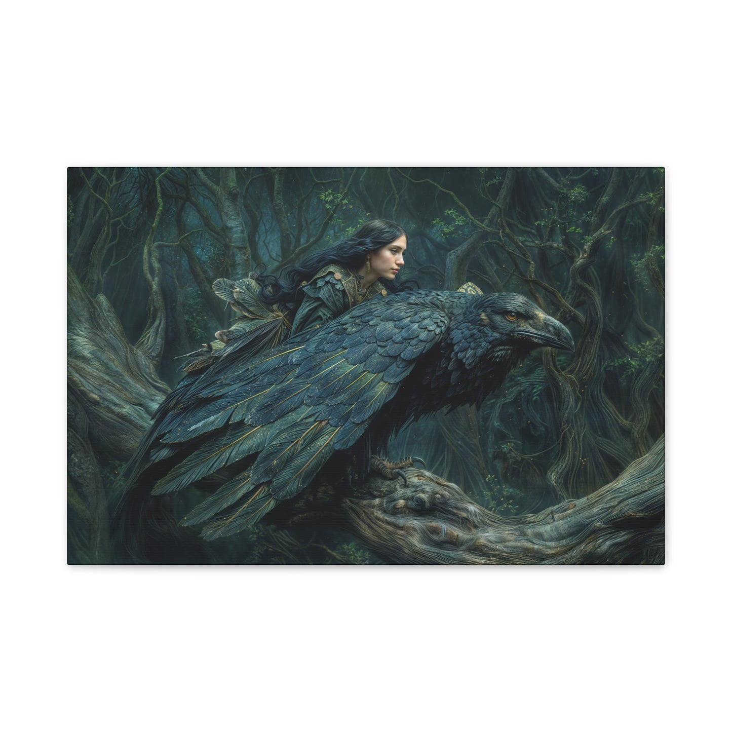 "Lady Of The Crows"  Canvas Stretched, 0.75" - Print