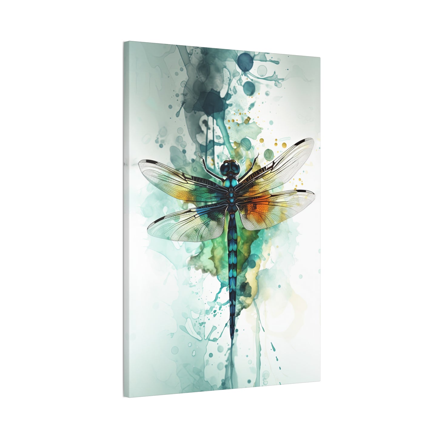 "Aquatic Whisper Dragonfly" Canvas Stretched, 0.75" - Print