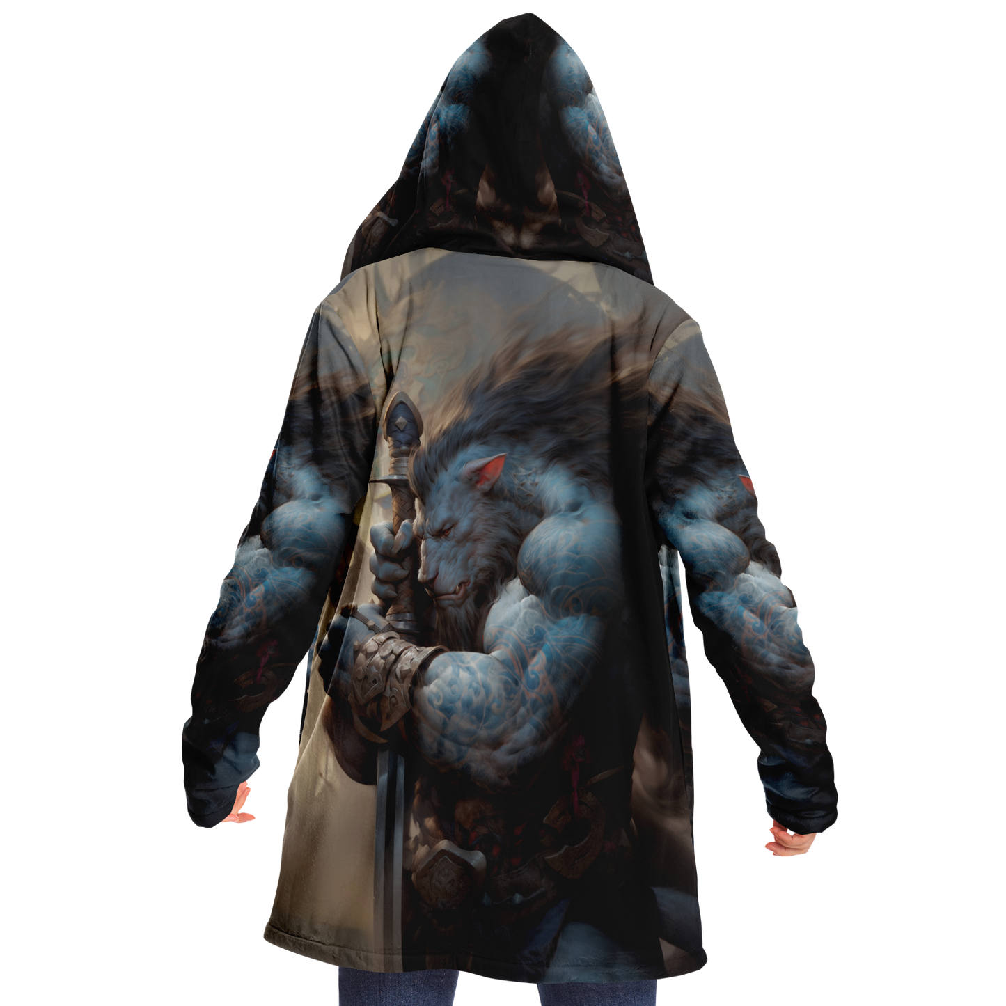 Werewolf Warrior Microfleece Cloak