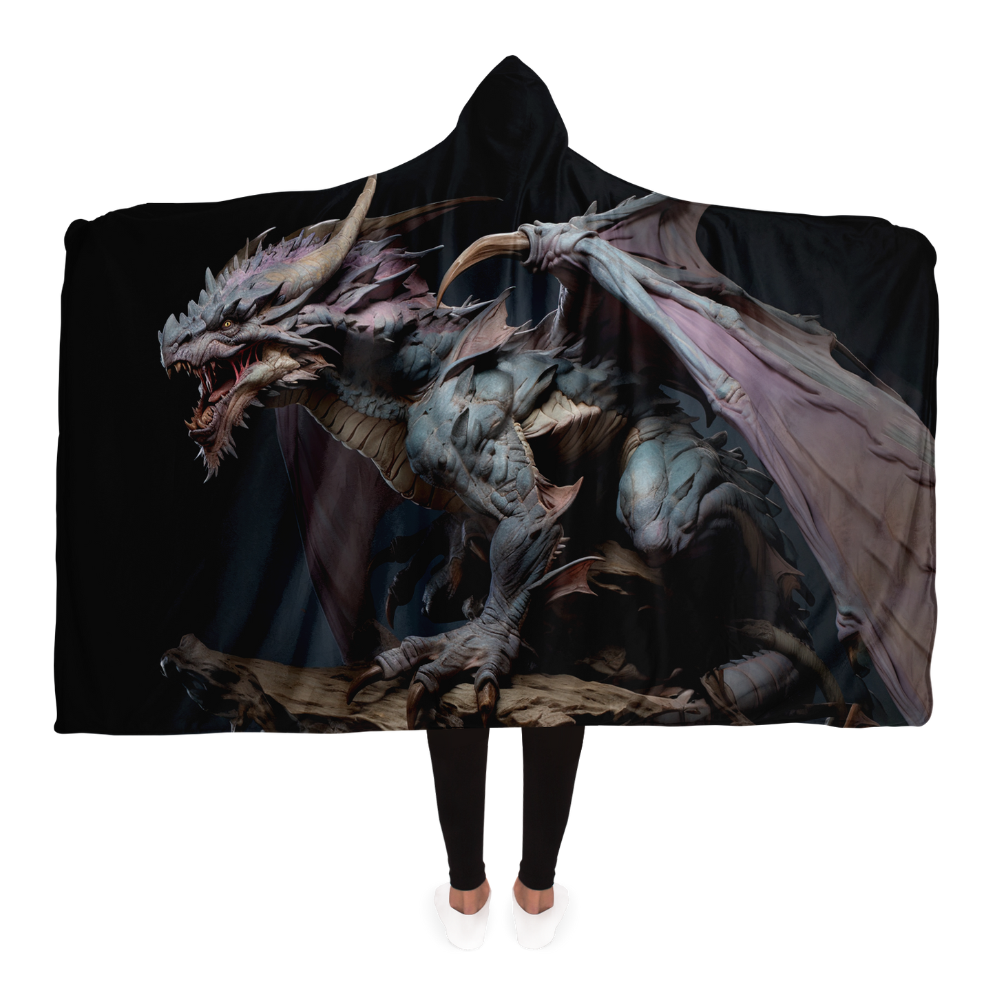 Lavender Dragon Elder Hooded Blanket