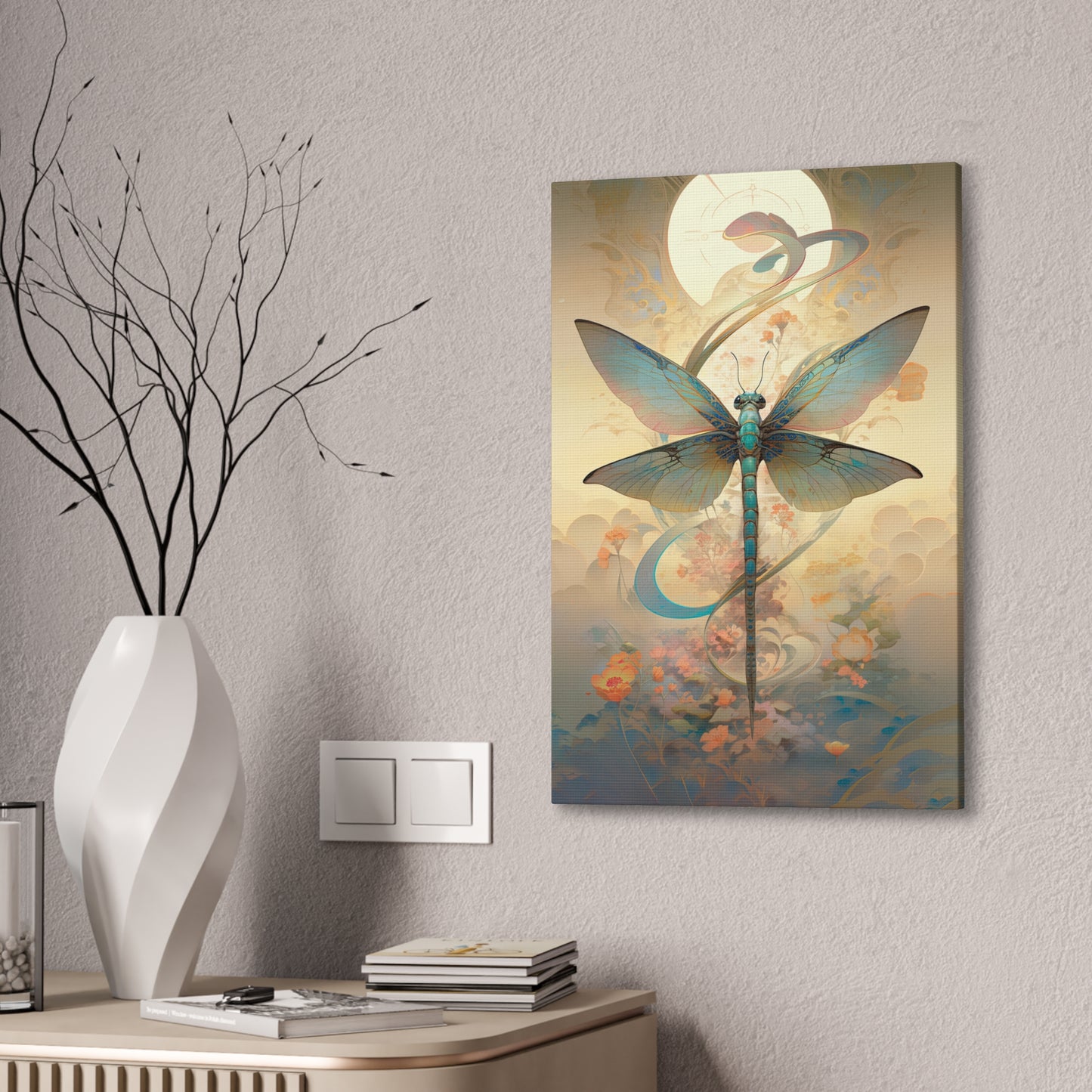 "Zen Dragonfly" Canvas Stretched, 0.75" - Print