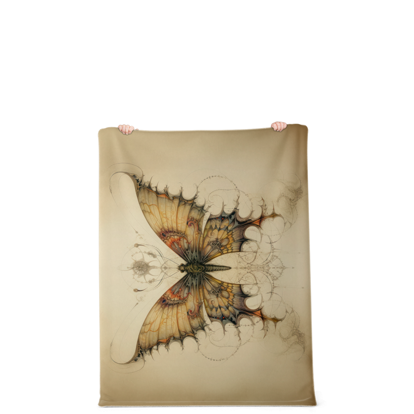 Dragontailed Butterfly Premium Microfleece Blanket