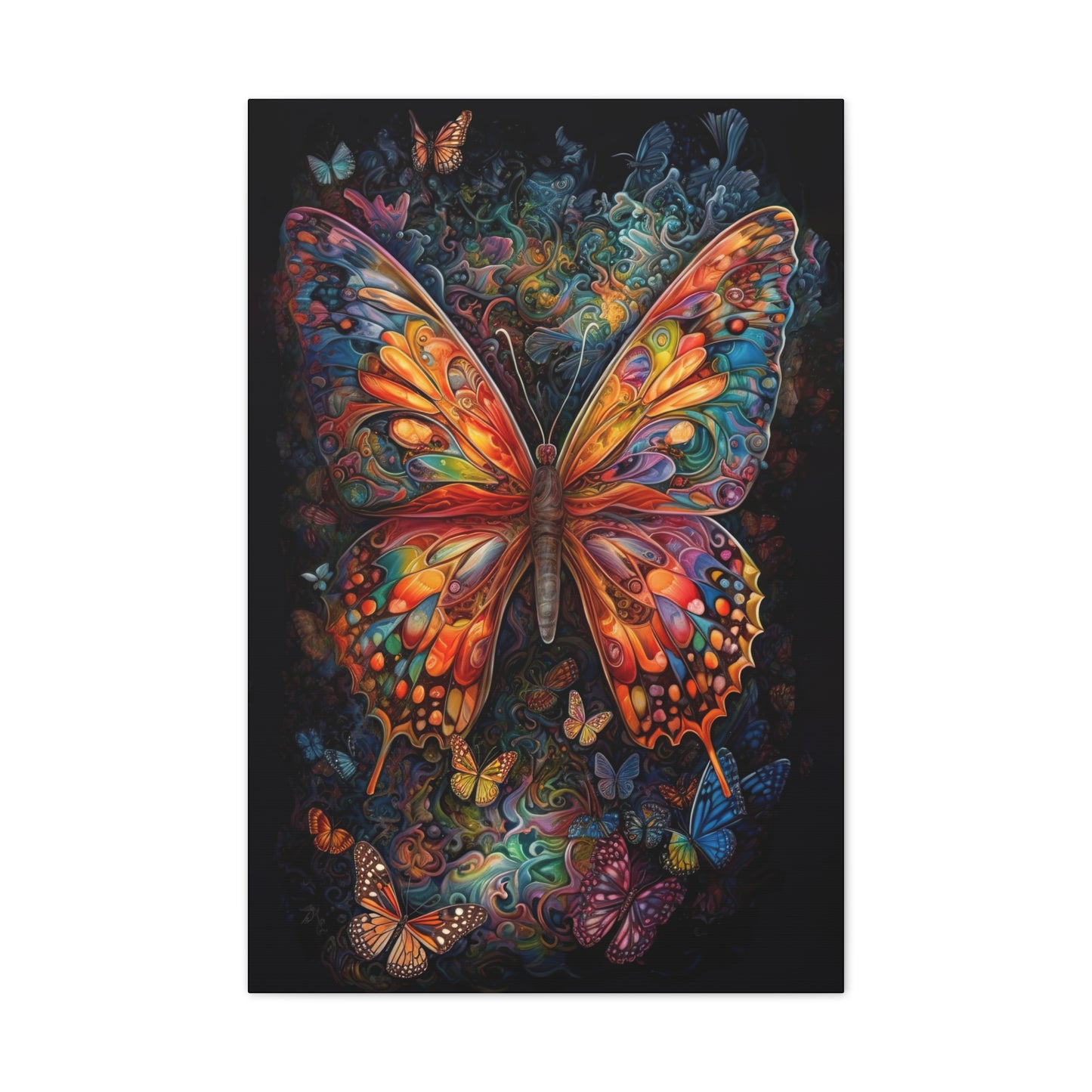 "Psychedelic Monarch" Canvas Stretched, 0.75" - Print