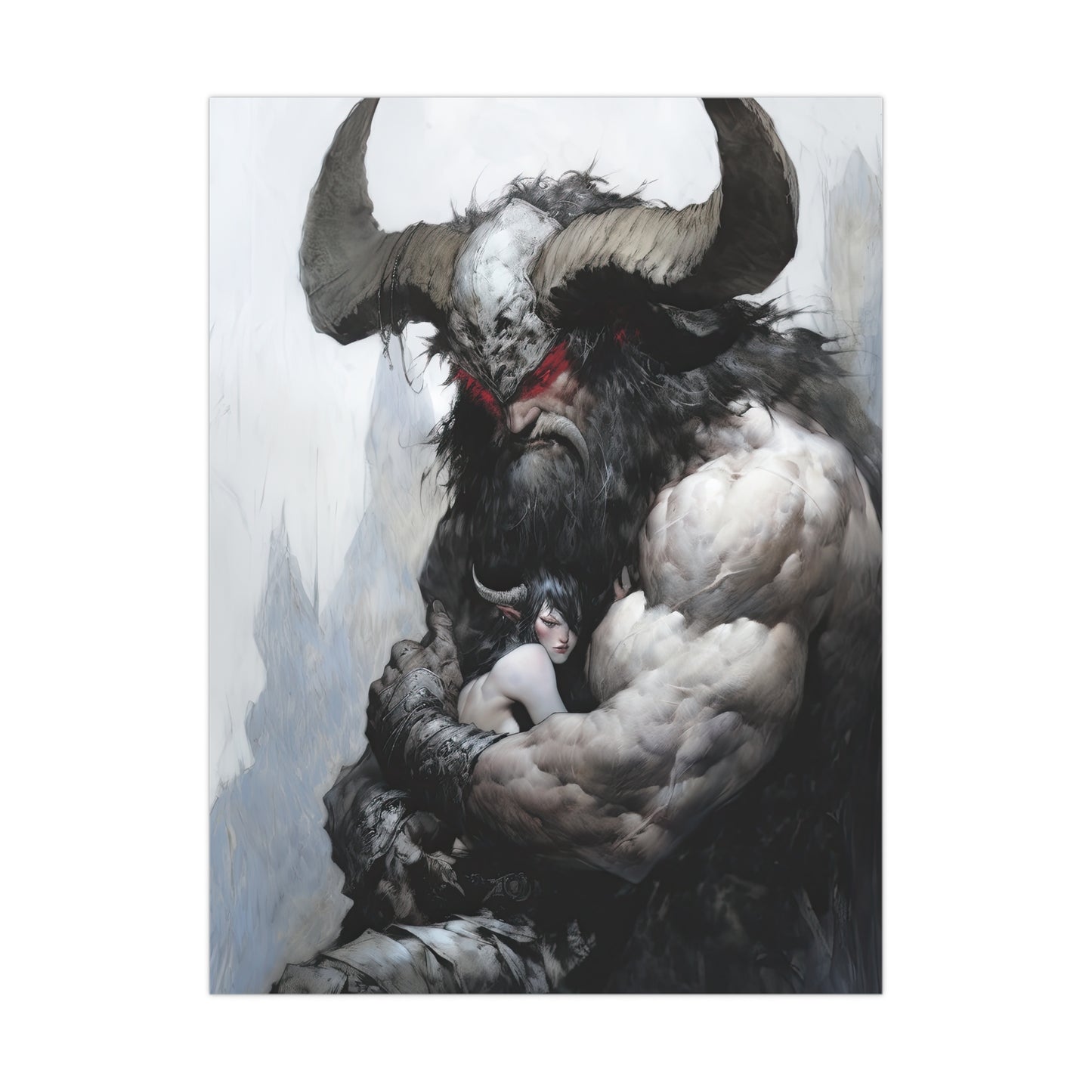 "Horned Protector" Poster - Print