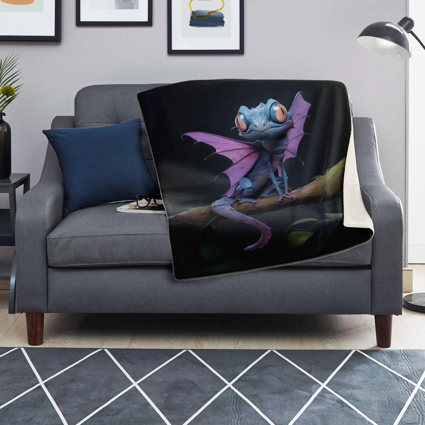 Premium Microfleece Pixie Dragonfly Blanket