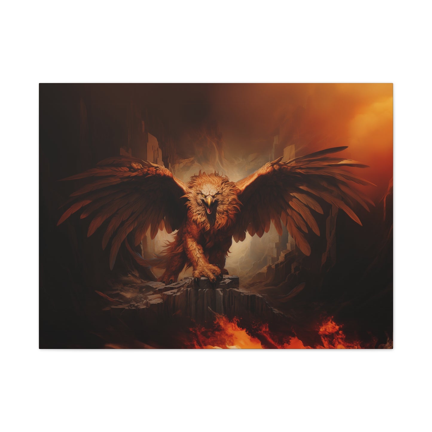 "Inferno Griffon"  Canvas Stretched, 0.75" - Print