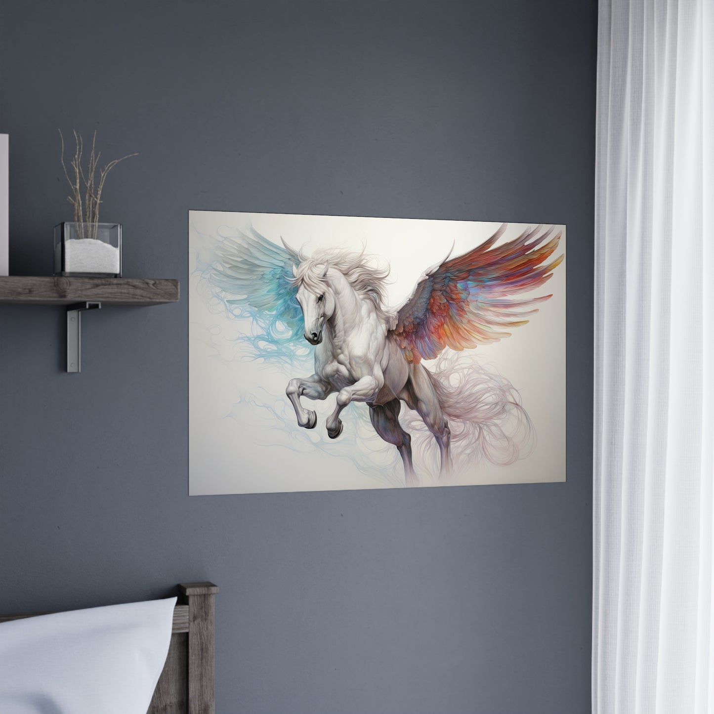 "Aqua Fire Pegasus" Poster - Print