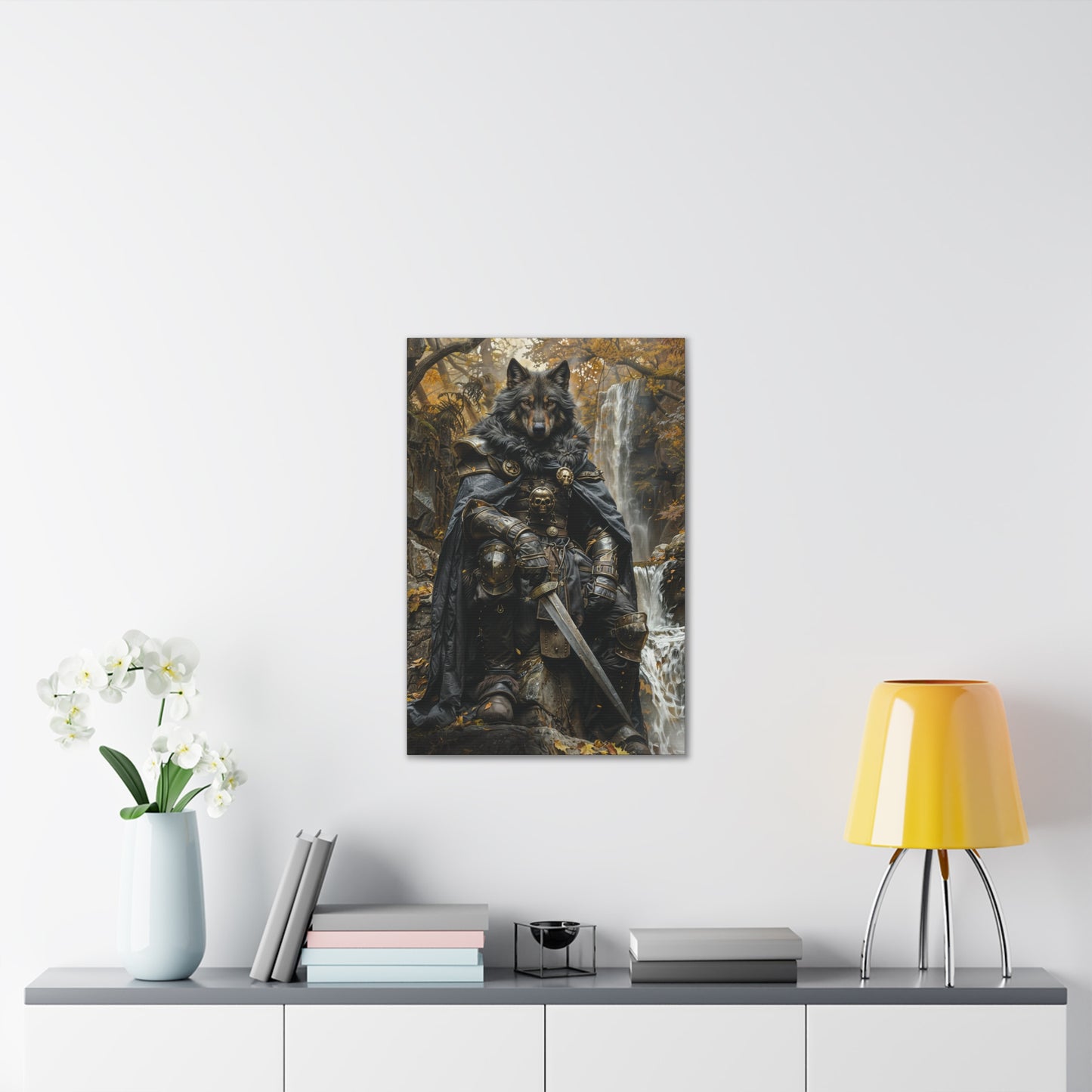 "Dark Wolf" Canvas Stretched, 0.75" - Print