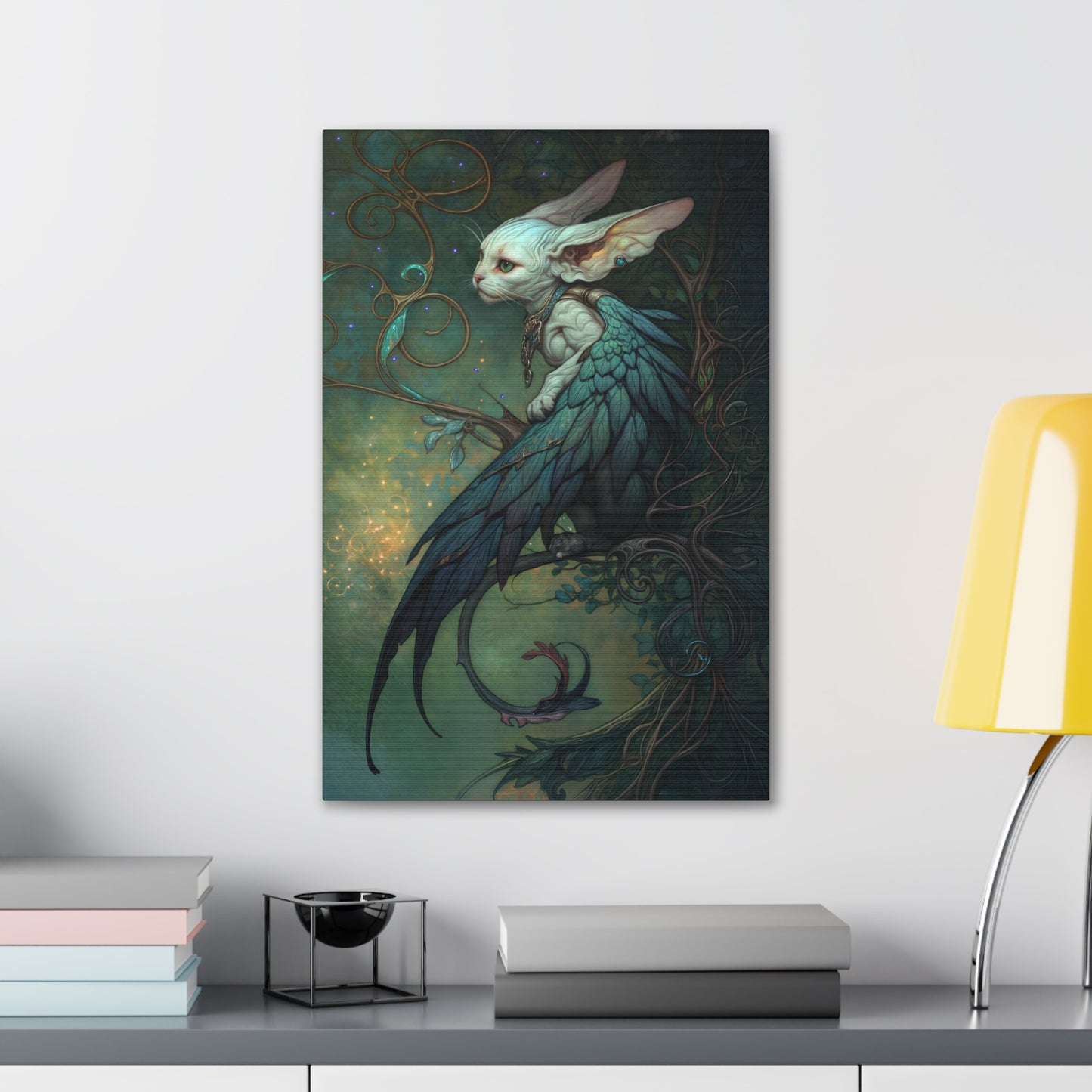 "Dreamweaver’s Familiar" Canvas Stretched, 0.75" - Print