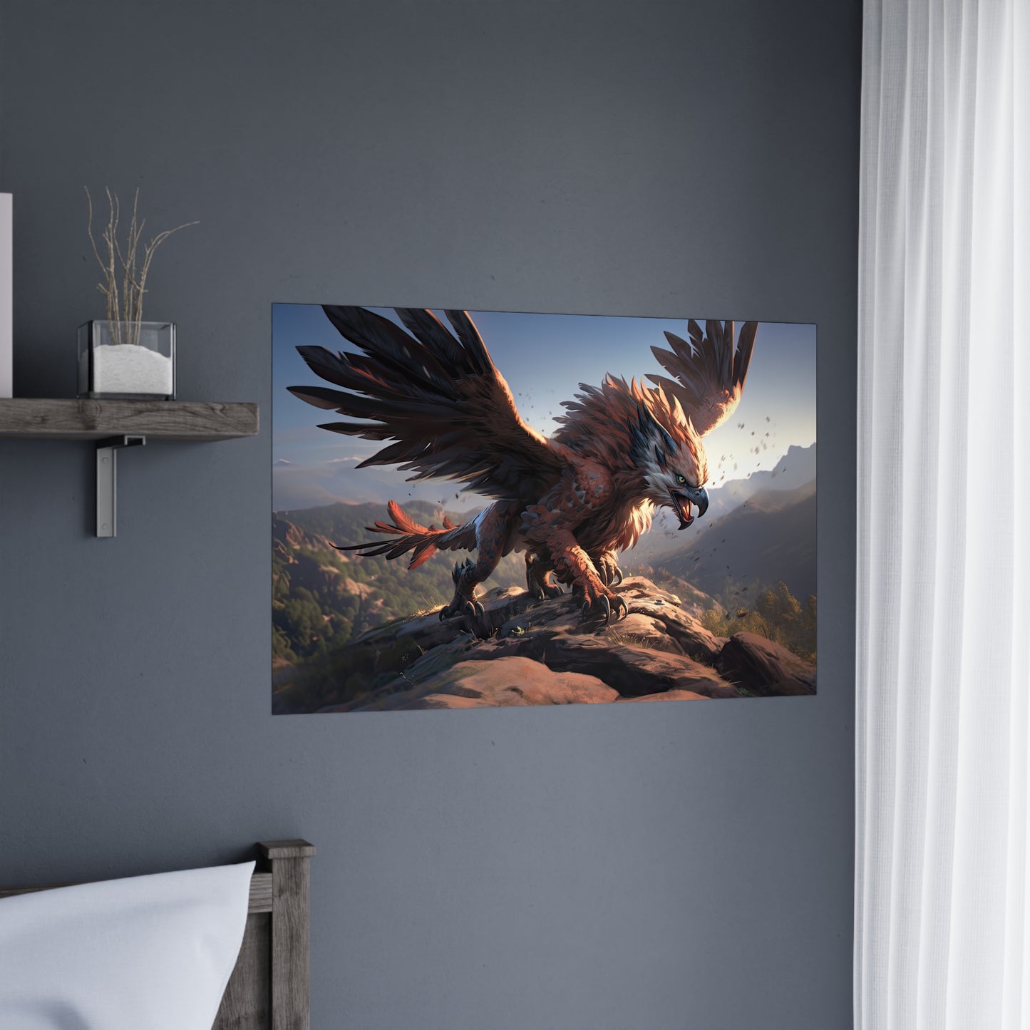 "Griffon Touchdown" Poster - Print