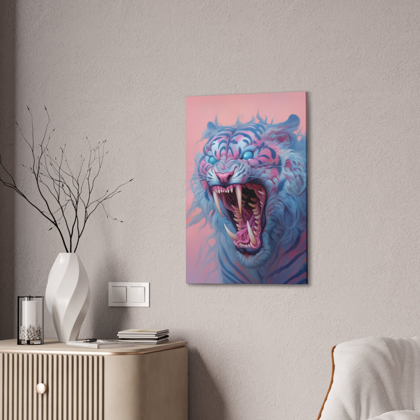 "Demon Tiger" Canvas Stretched, 0.75" - Print