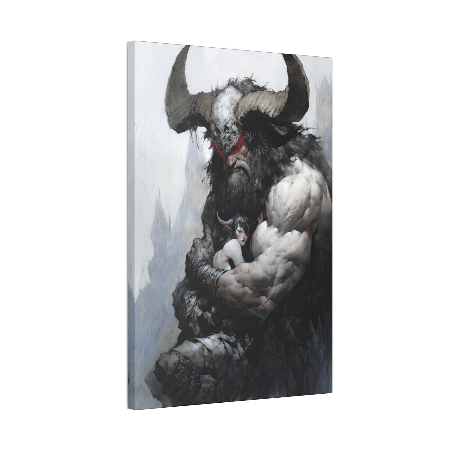 "Horned Protector" Canvas Stretched, 0.75" - Print