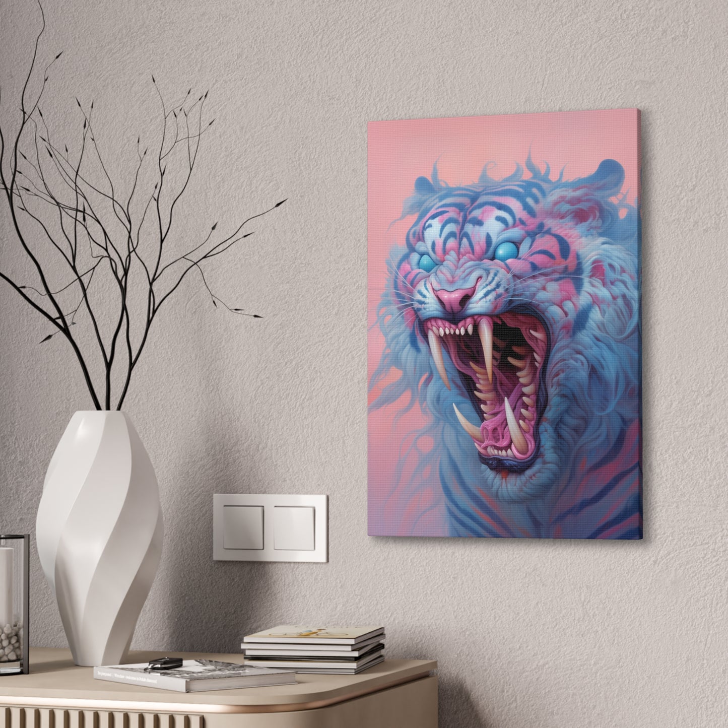 "Demon Tiger" Canvas Stretched, 0.75" - Print