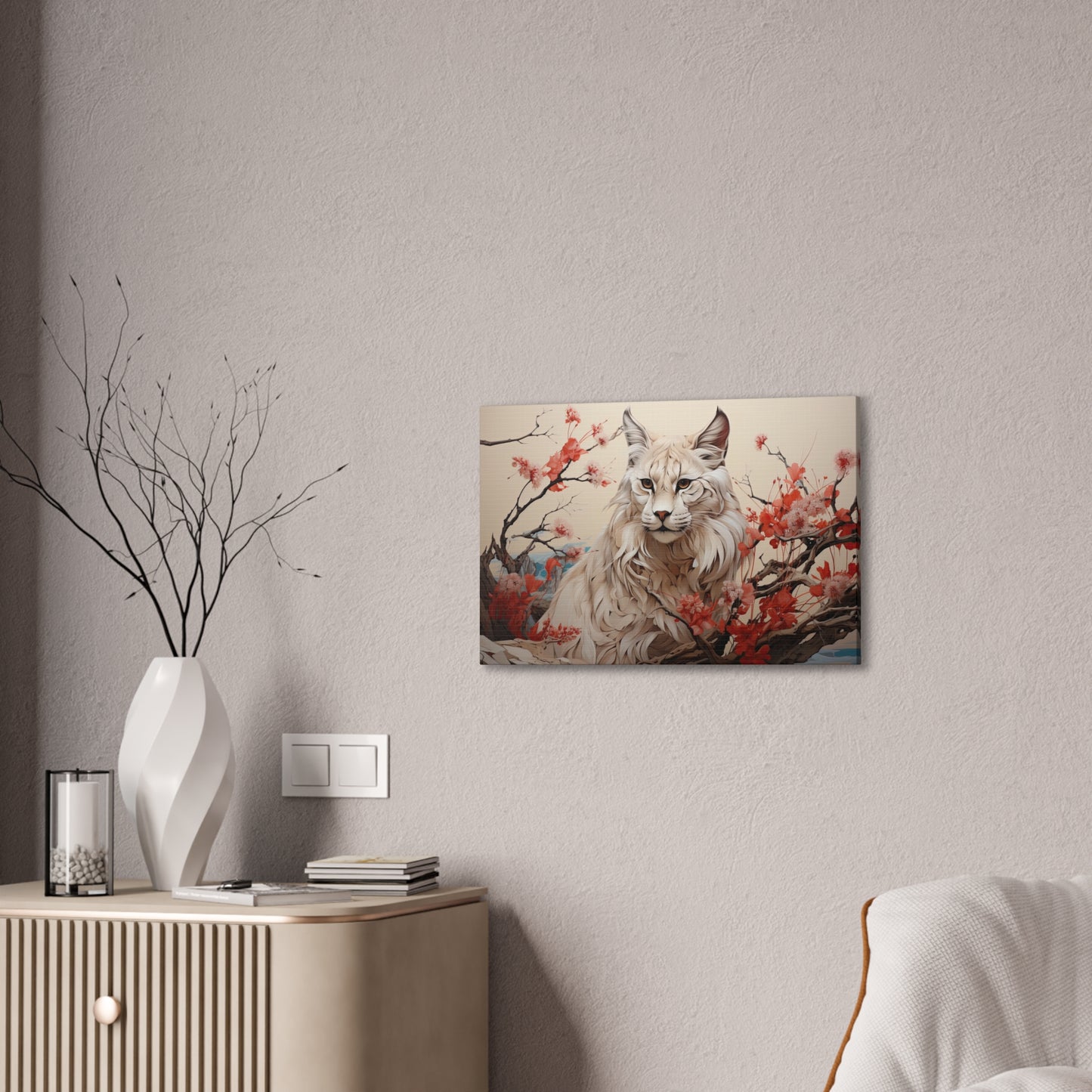 "Scarlet Whiskers Lynx"  Canvas Stretched, 0.75" - Print