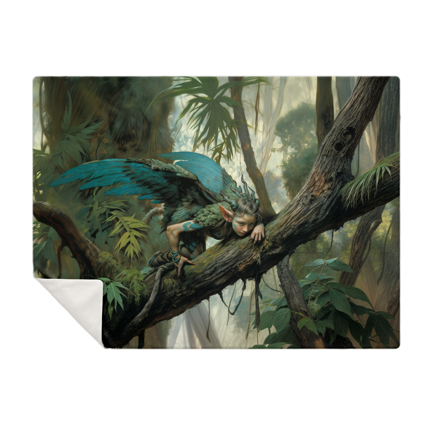 The Woodland Sprite’s Watcher Premium Microfleece Blanket