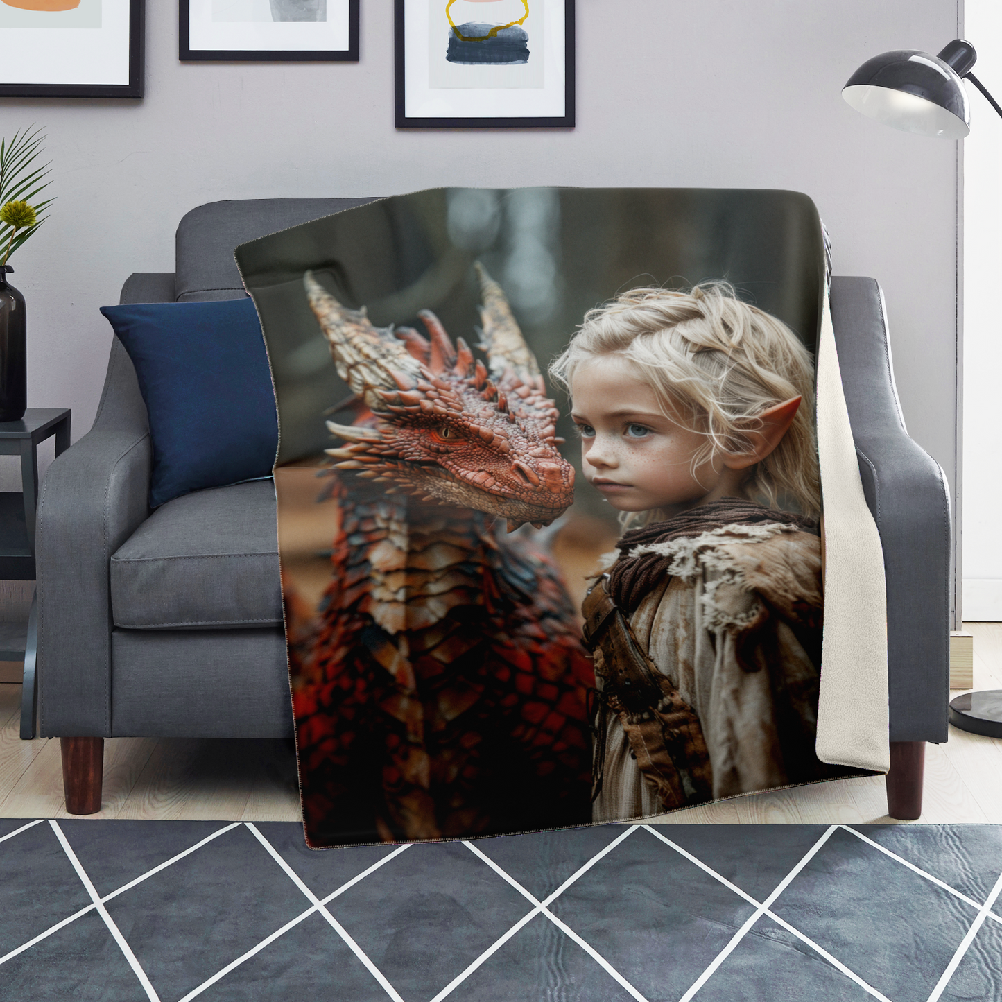 Premium Microfleece Dragon Rider In Training Blanket