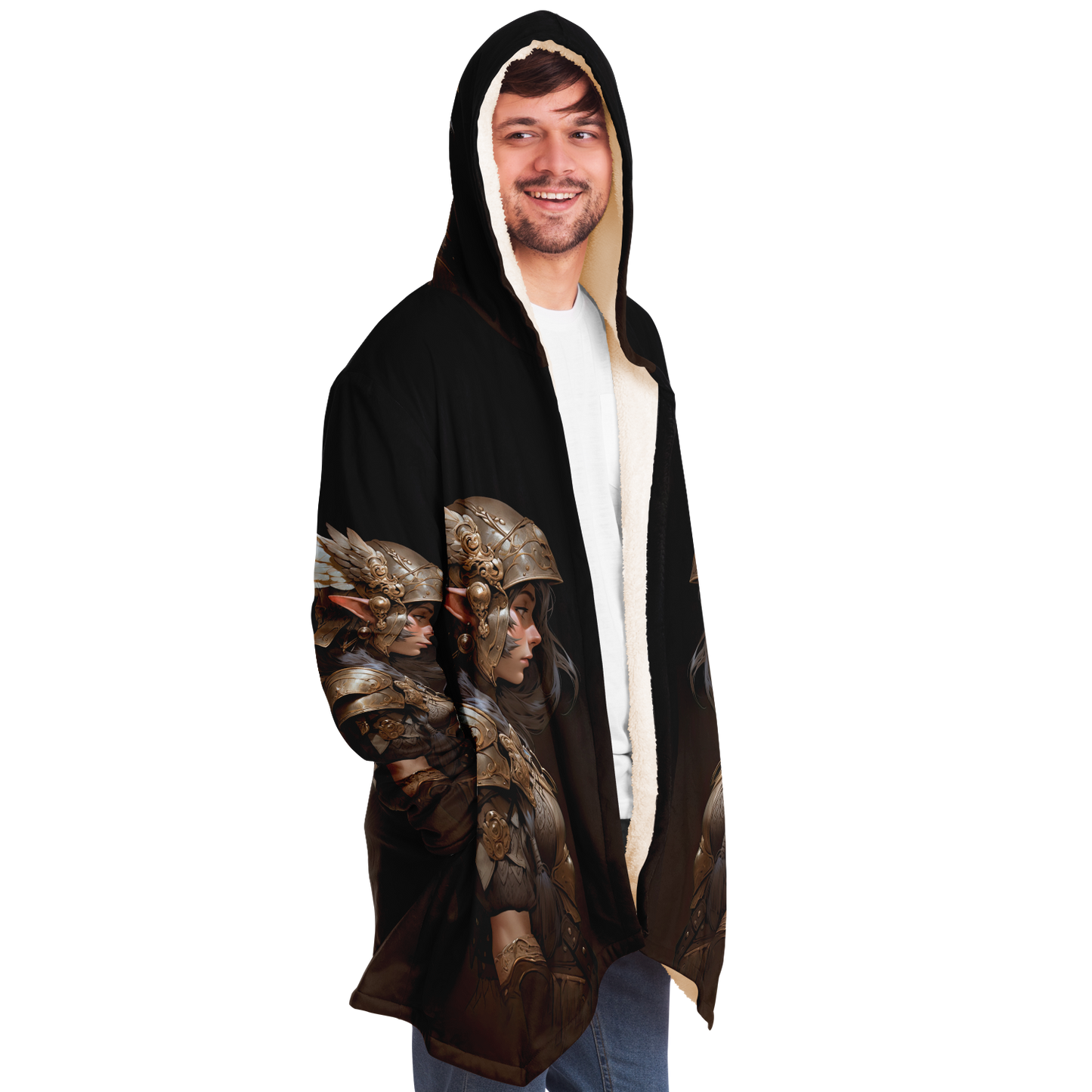 Feather Fae Soldier Microfleece Cloak