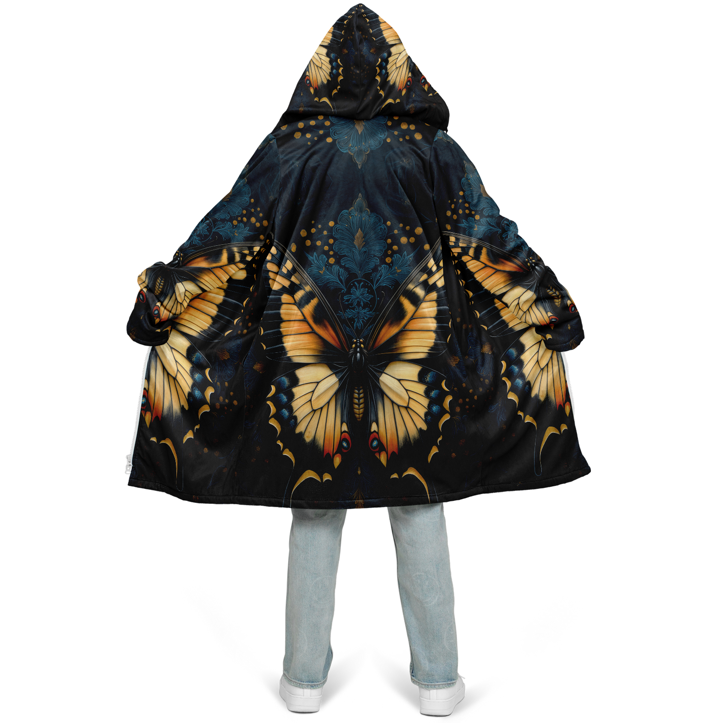 Moonlit Dragontail Butterfly Zipper Cloak