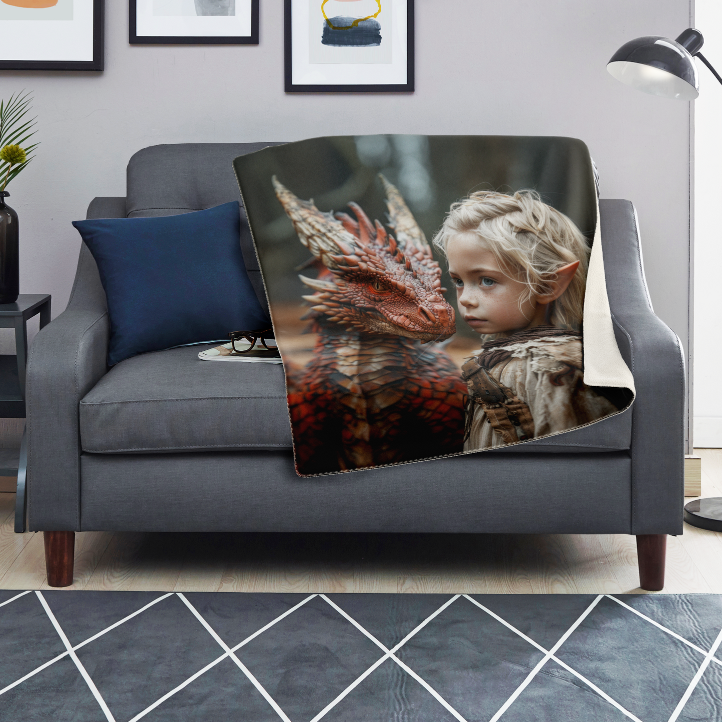 Premium Microfleece Dragon Rider In Training Blanket