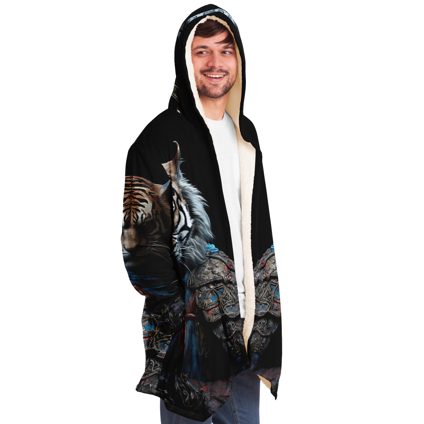 Tiger Samurai Microfleece Cloak