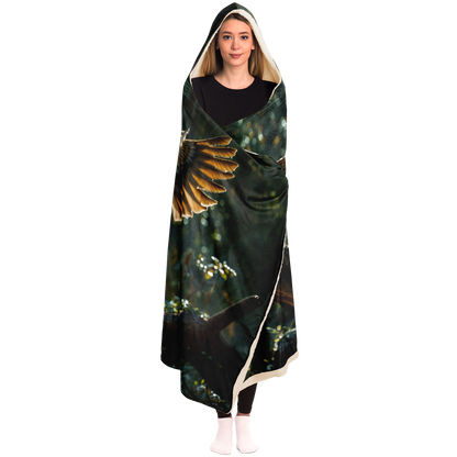 Winged Jungle Tiger Hooded Blanket Micro Fleece