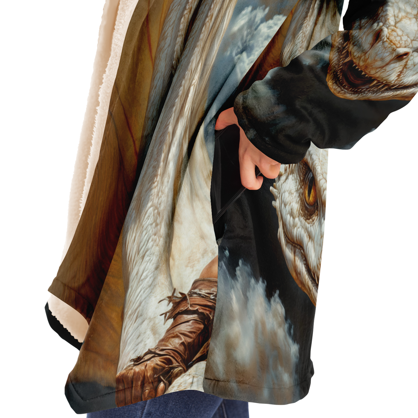 The Dragon Rider’s Smile Microfleece Cloak