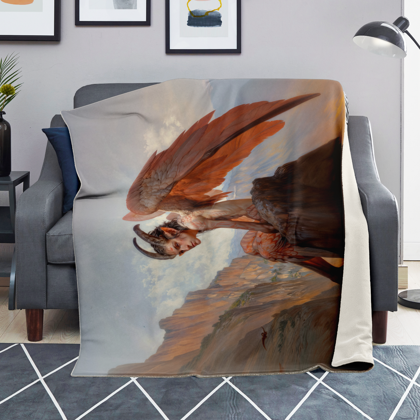 Wings of the Forgotten Dawn Premium Microfleece Blanket