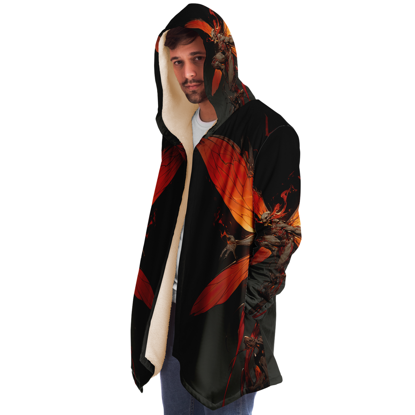 Flaming Dragonspryte Microfleece Cloak