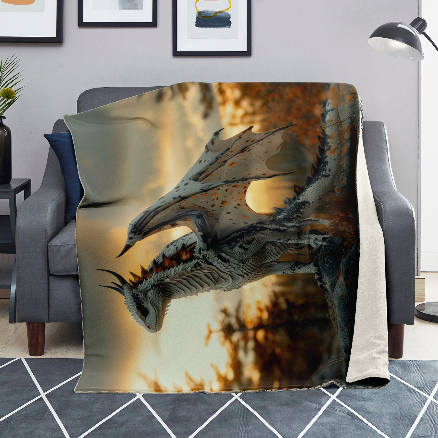 Dawnbringer Drake Premium Microfleece Blanket