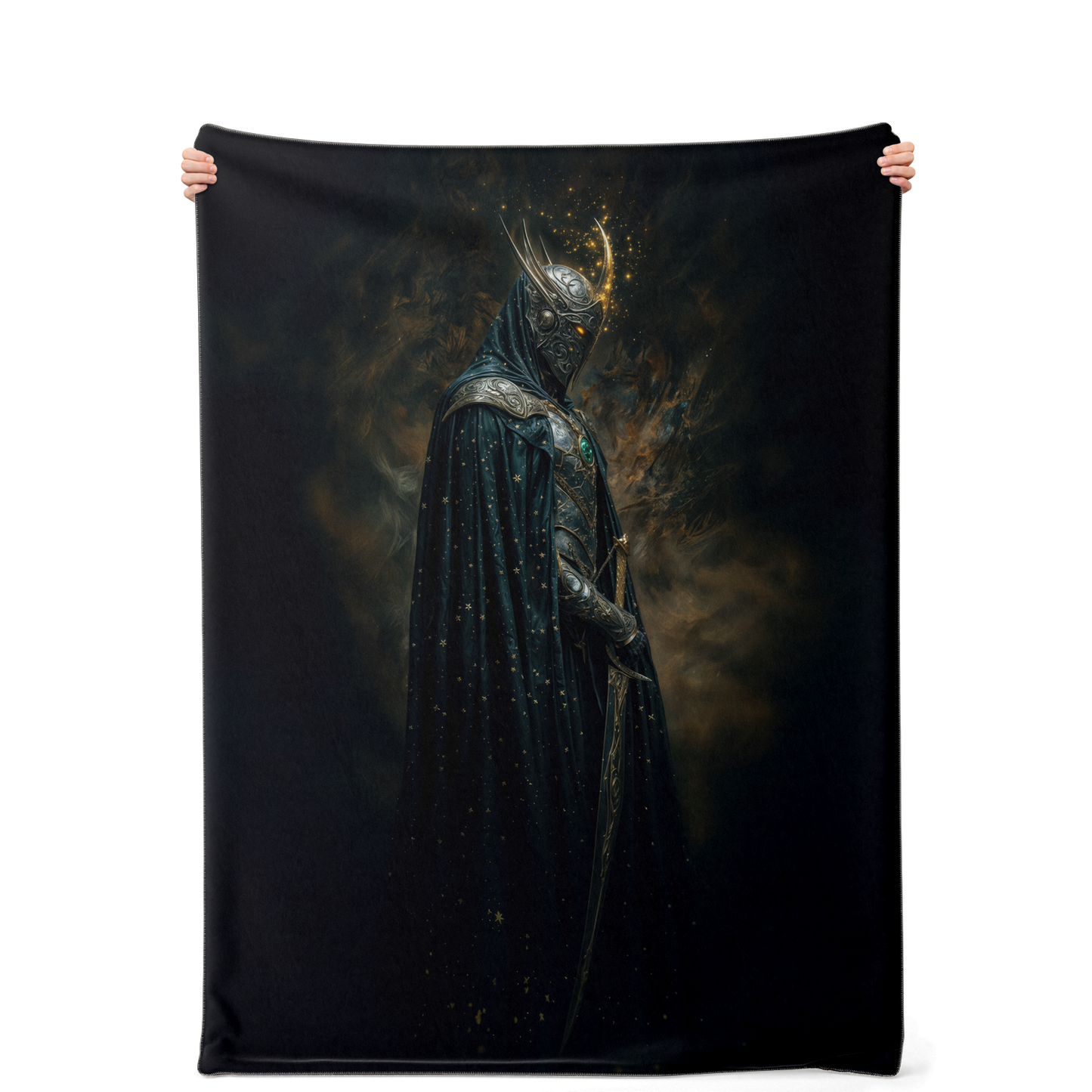 Shadows Of The Eternal Knight Premium Microfleece Blanket