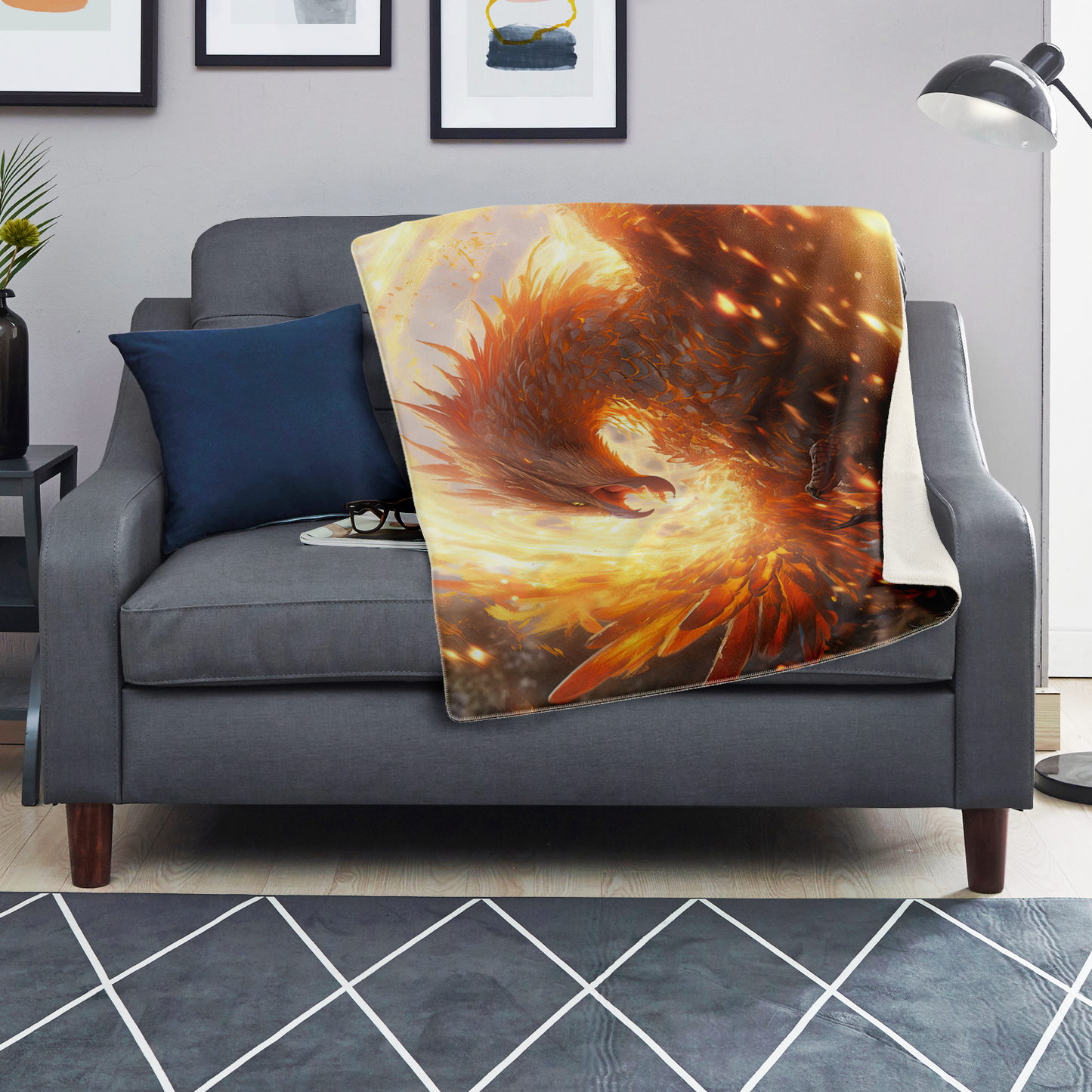 Phoenix Furnace Premium Microfleece Blanket