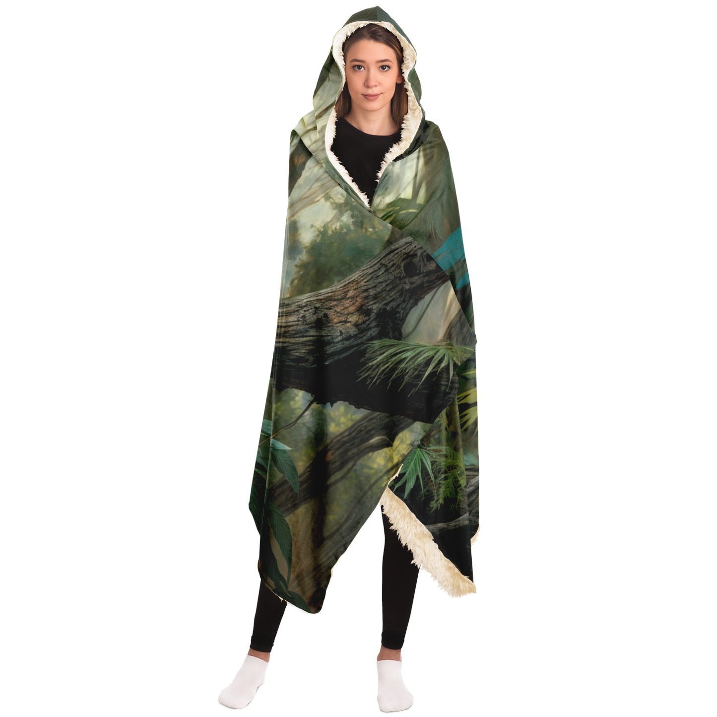 The Woodland Sprite’s Watcher Hooded Blanket