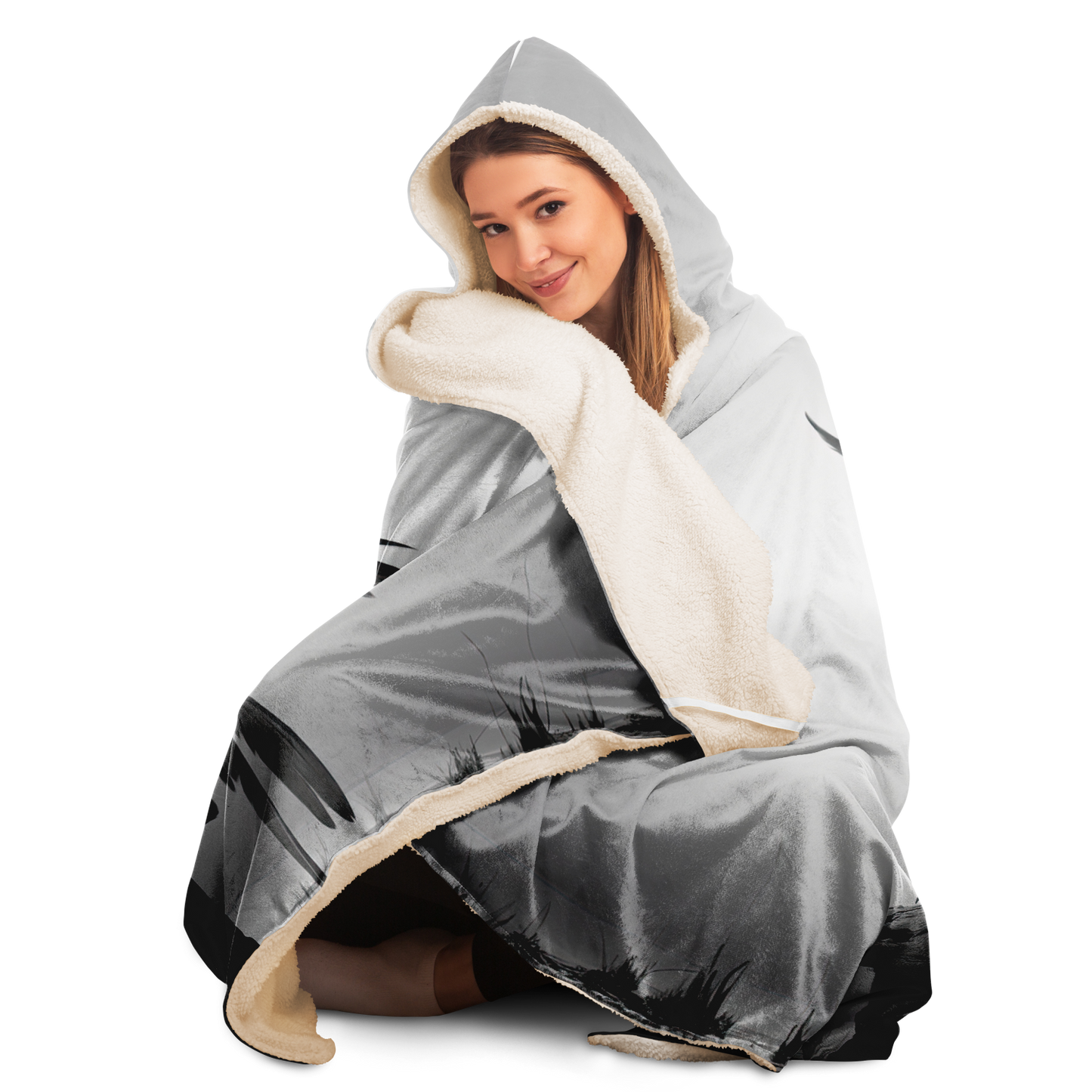 Pondering Hooded Blanket