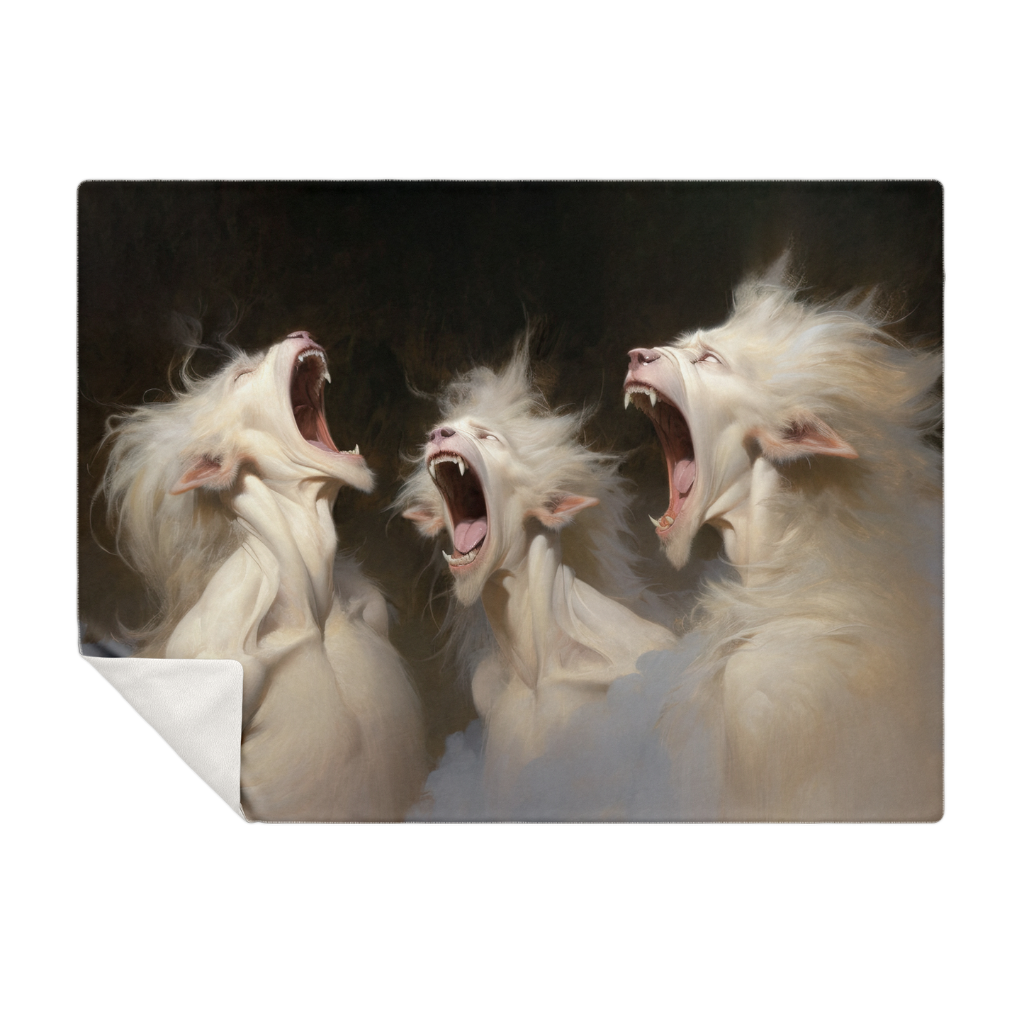 Albino Werewolf Chorus Premium Microfleece Blanket