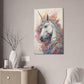 "Fluro Unicorn" Canvas Stretched, 0.75" - Print