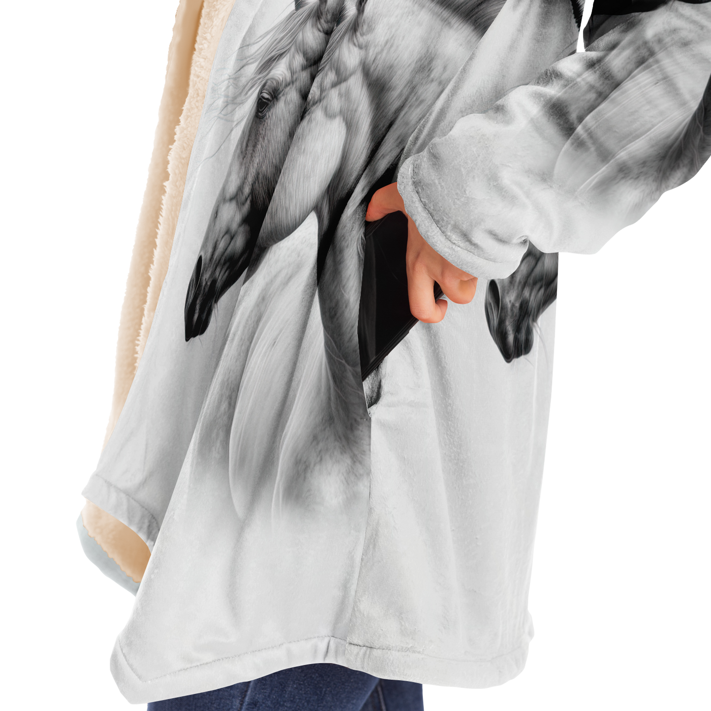 Unicorn Sketch Microfleece Cloak