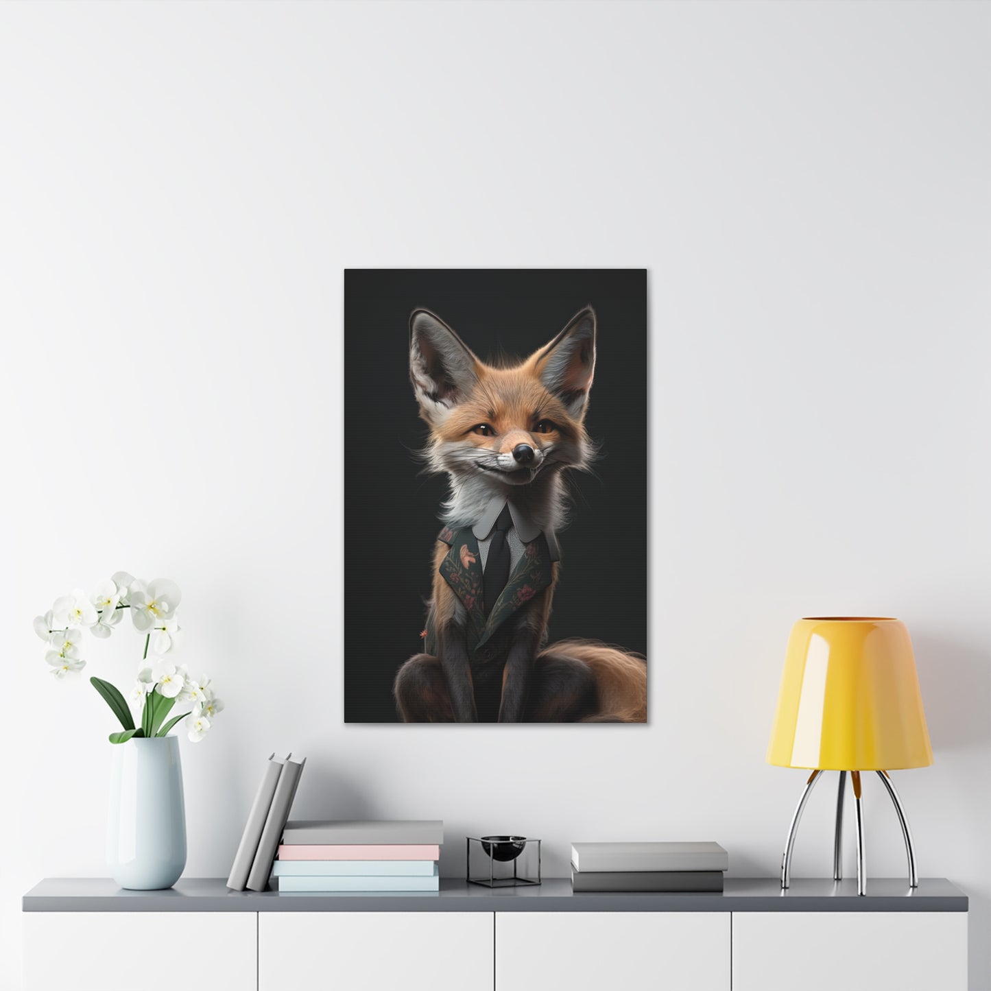 "Mr Sleek Fox" Canvas Stretched, 0.75" - Print