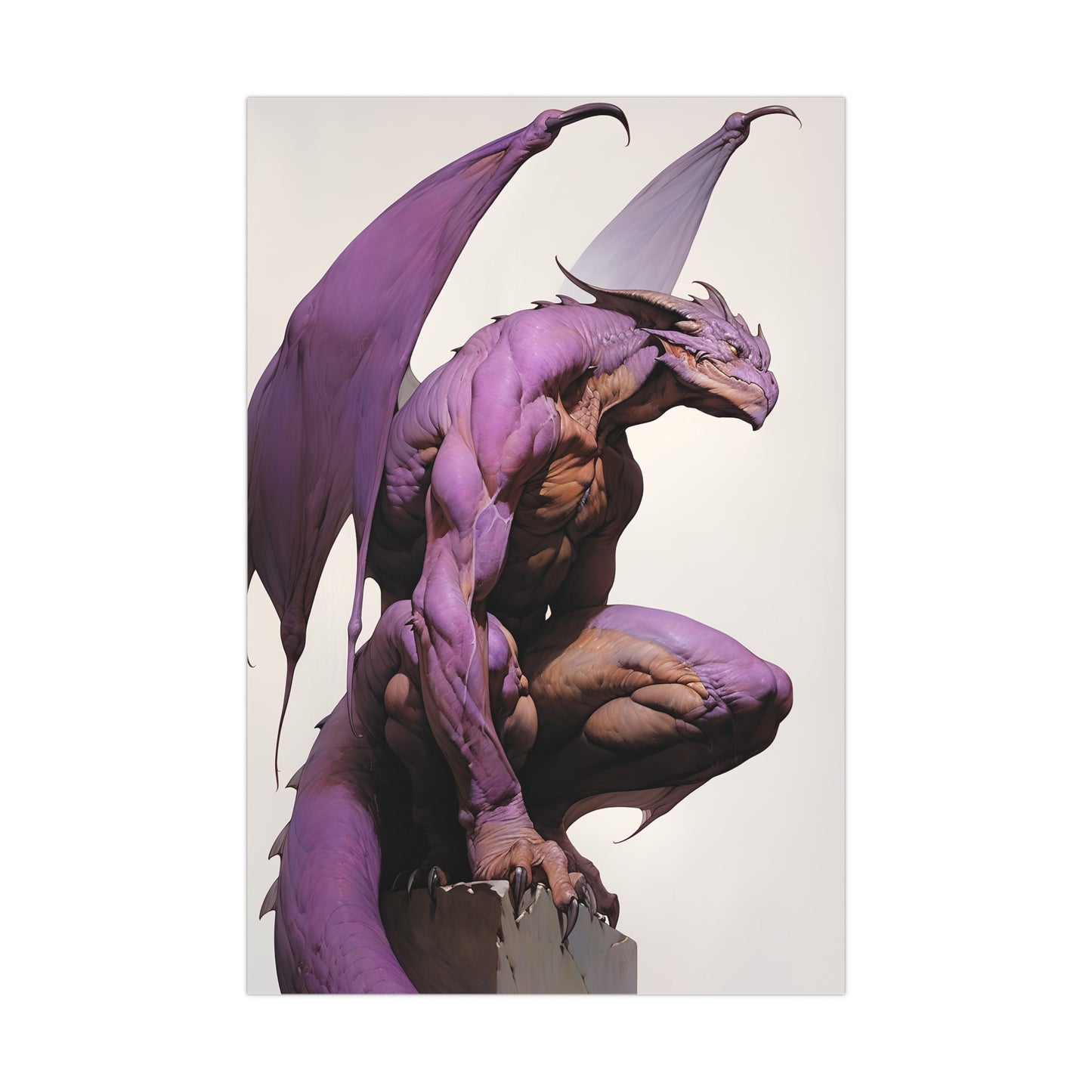 "Zephyrion The Violet Winged Draconian" Poster - Print