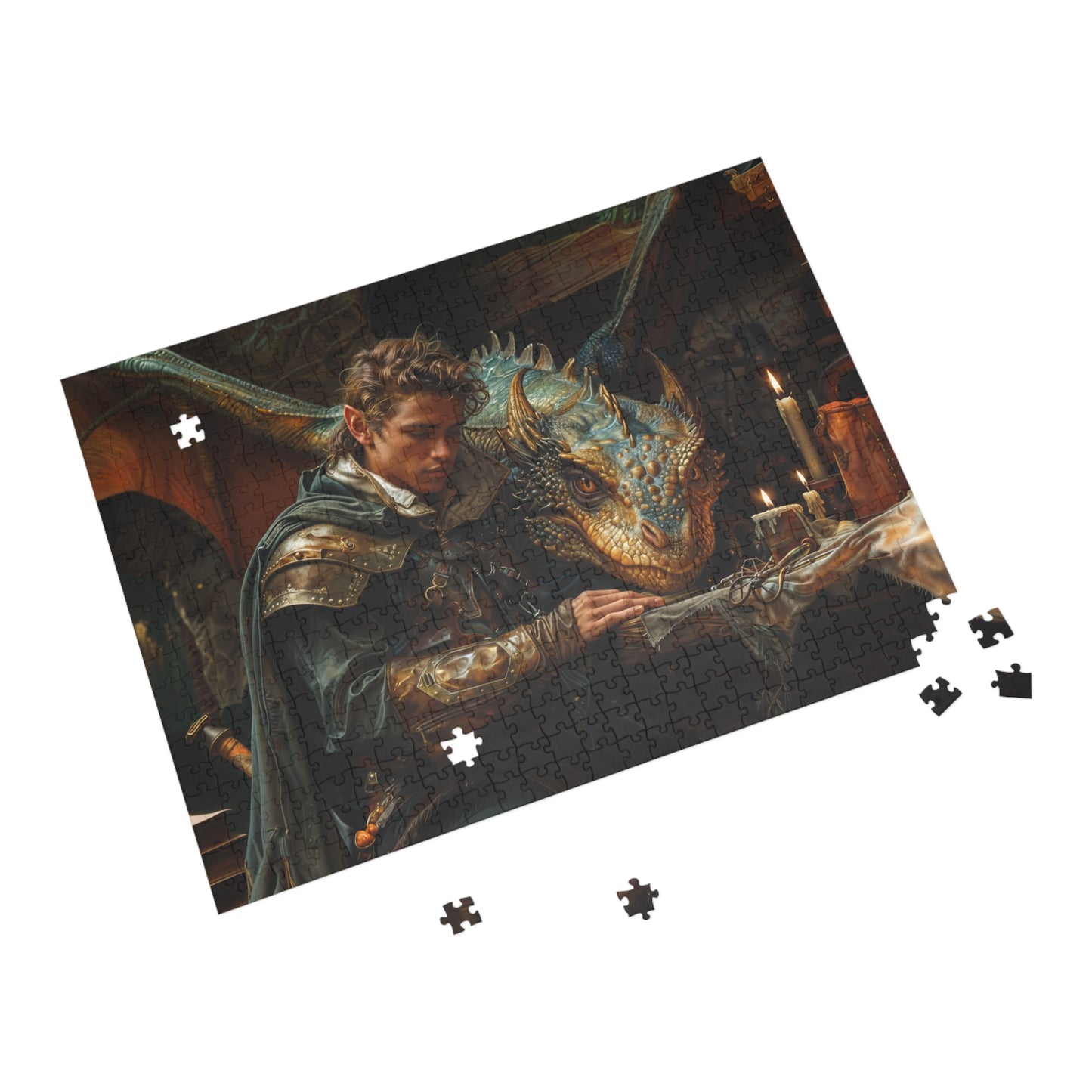 "Candlelit Companions" Puzzle (500, 1000-Piece)