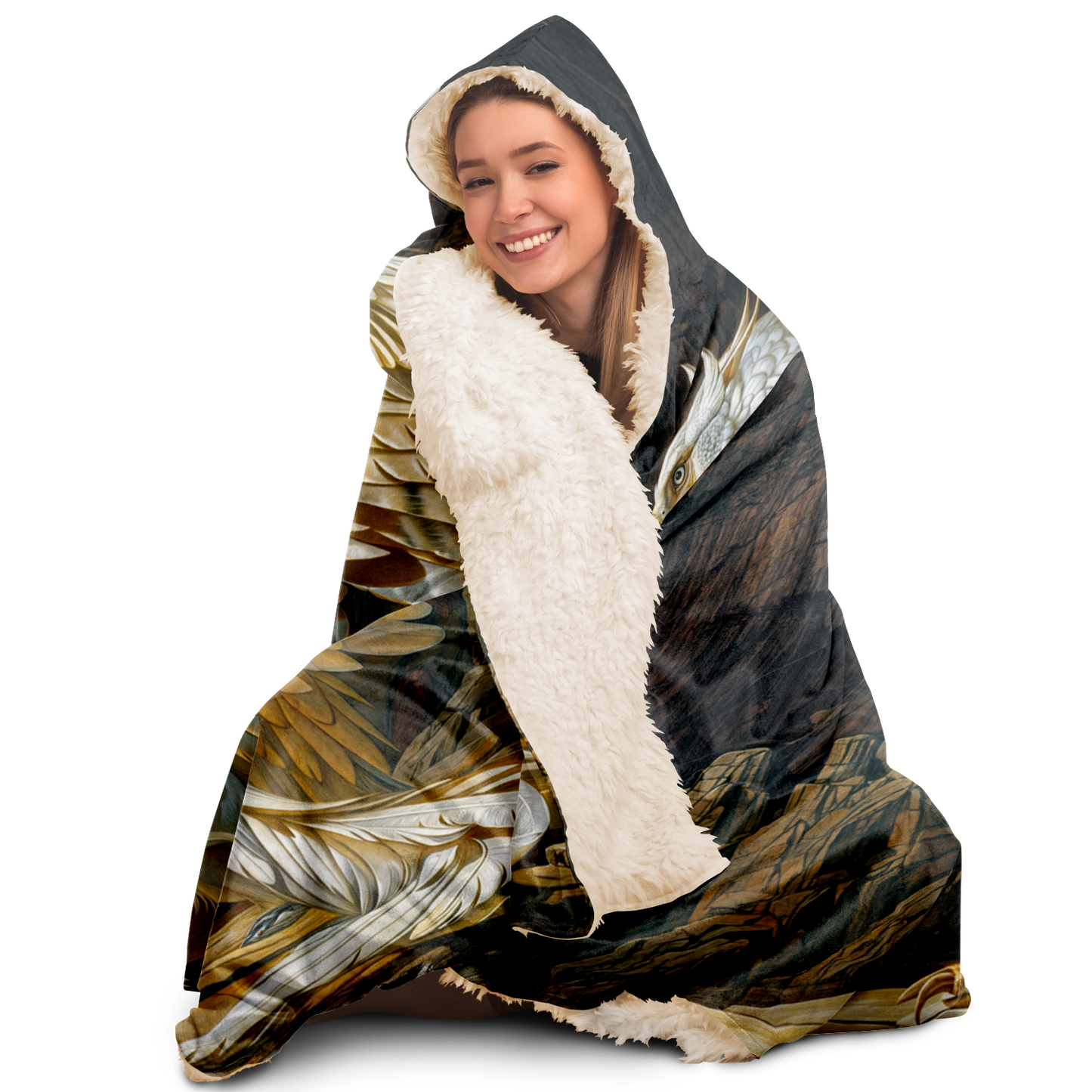 The Ivory King Hooded Blanket