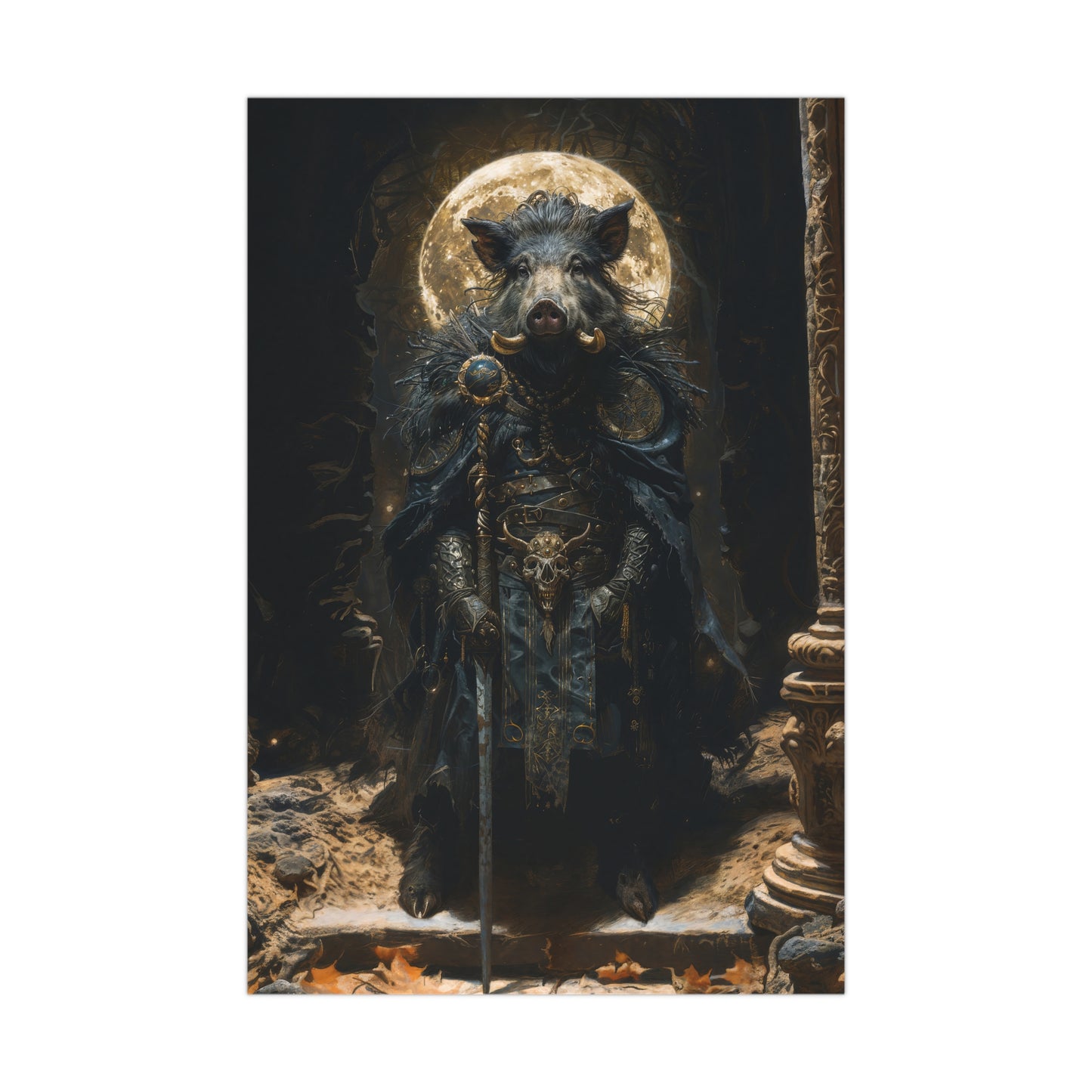 "Shadowtusk Shaman" Poster - Print