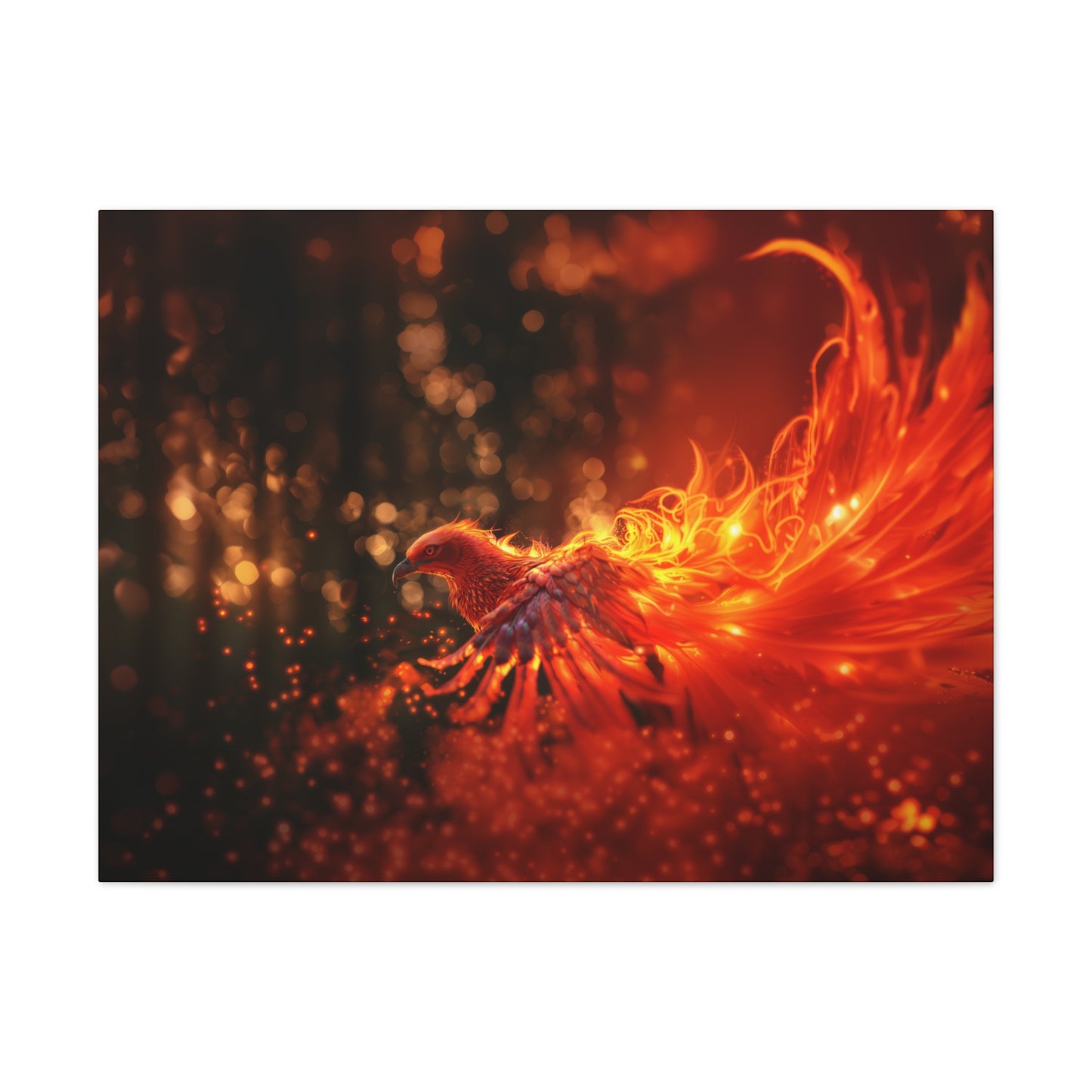 "Blazing Grace Phoenix"  Canvas Stretched, 0.75" - Print